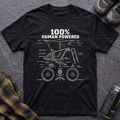 100% Human Powered T-Shirt - AspenCrestOutdoors