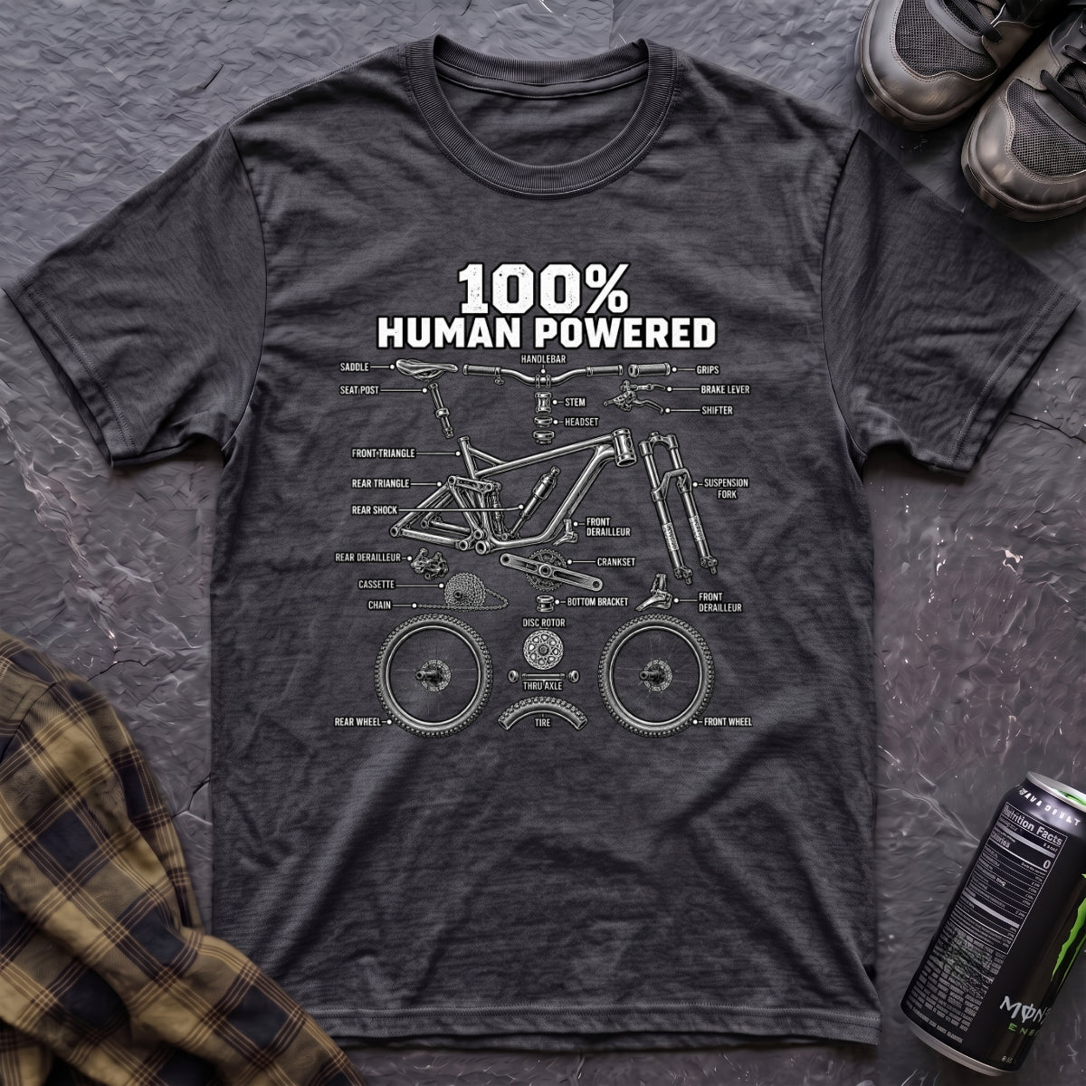 100% Human Powered T-Shirt - AspenCrestOutdoors