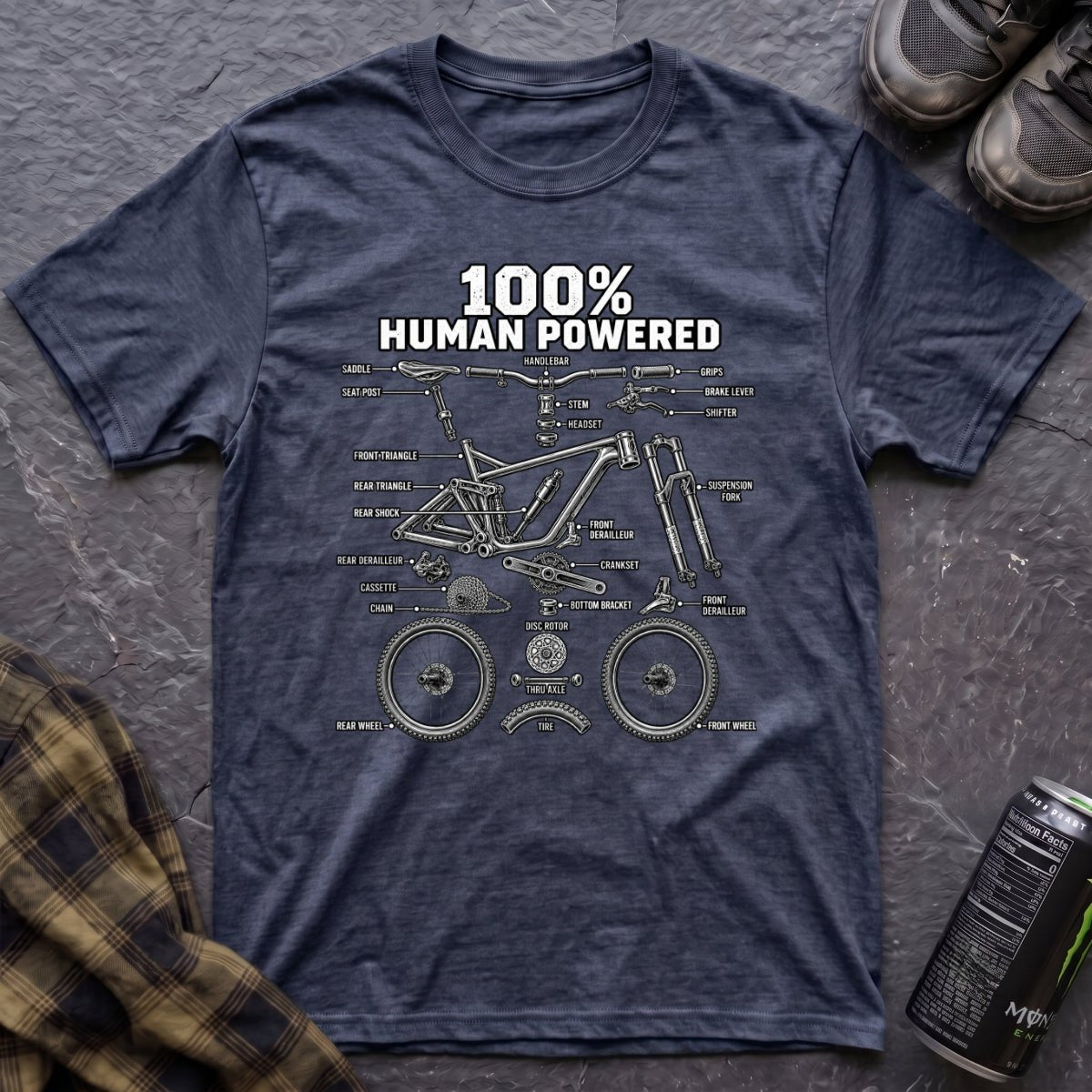 100% Human Powered T-Shirt - AspenCrestOutdoors