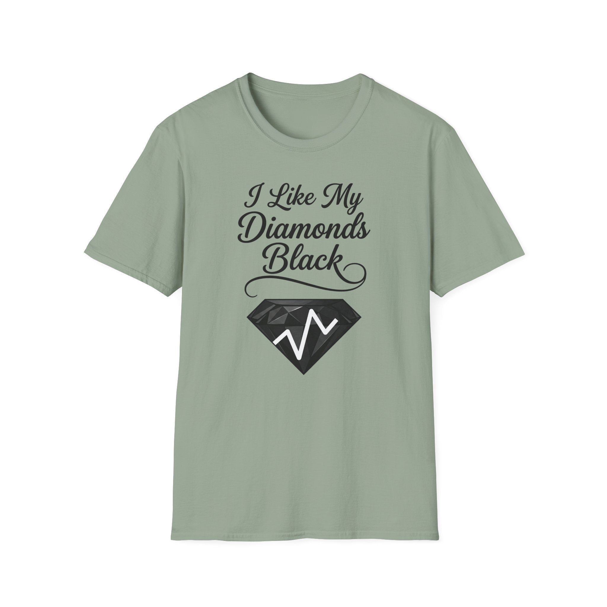 I Like My Diamonds Black T-Shirt