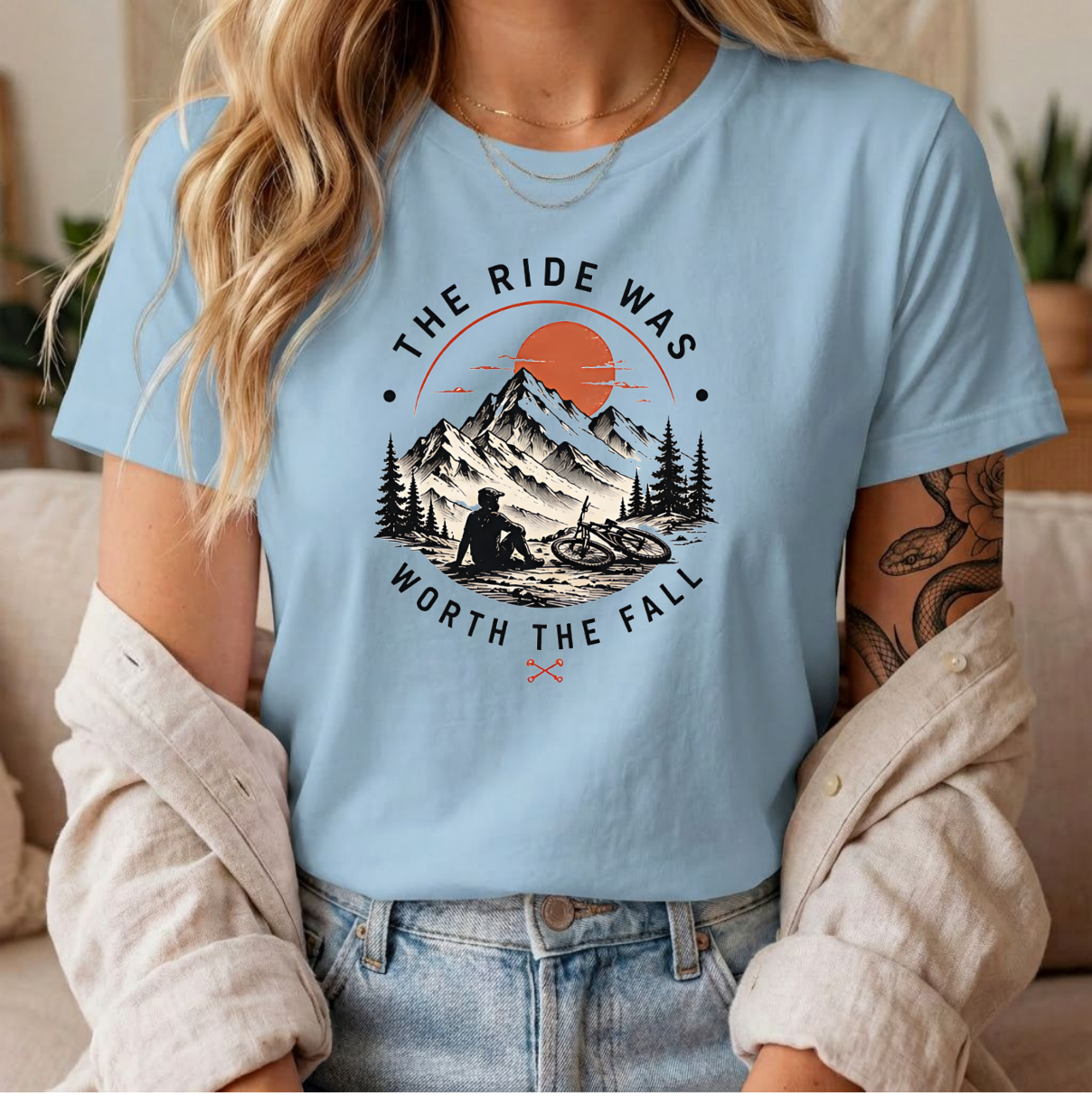 The Ride Was Worth The Fall | Mountain Biking Shirt