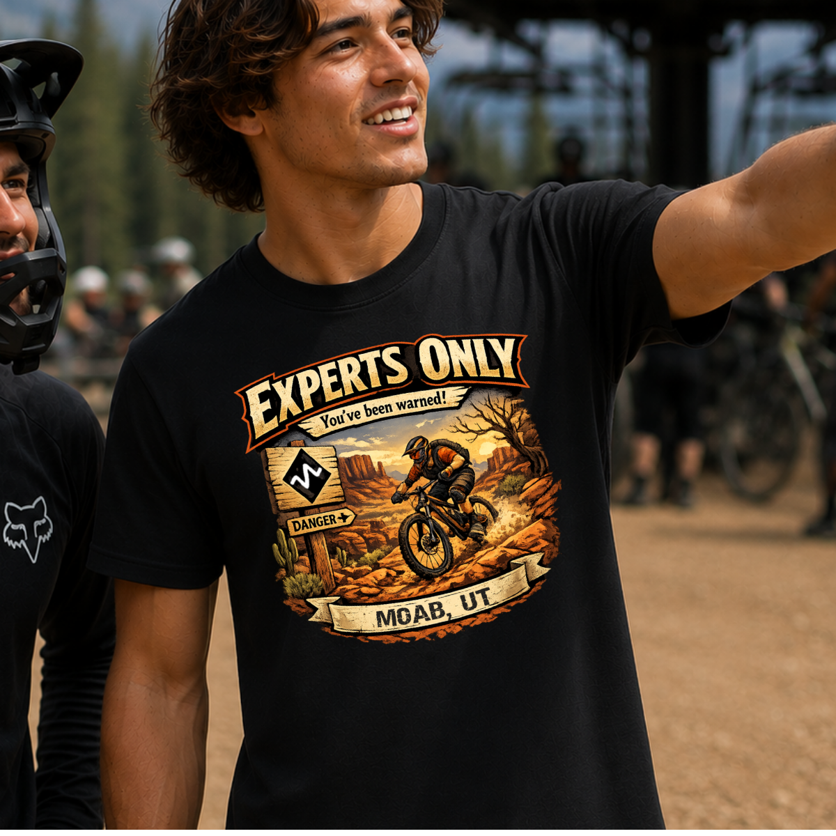 Moab Utah Experts Only Black Diamond Mountain Biking Shirt