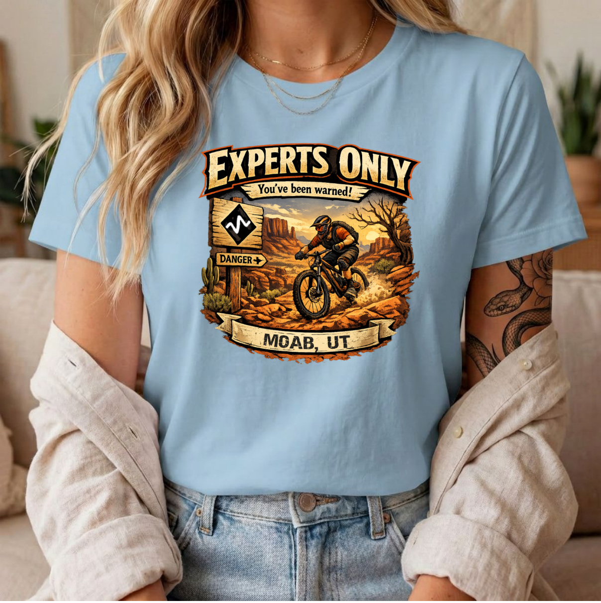 Moab Utah Experts Only Black Diamond Mountain Biking Shirt