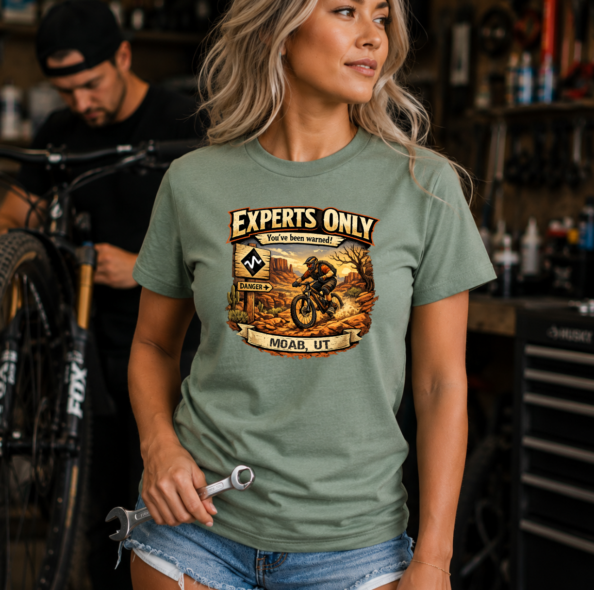 Moab Utah Experts Only Black Diamond Mountain Biking Shirt