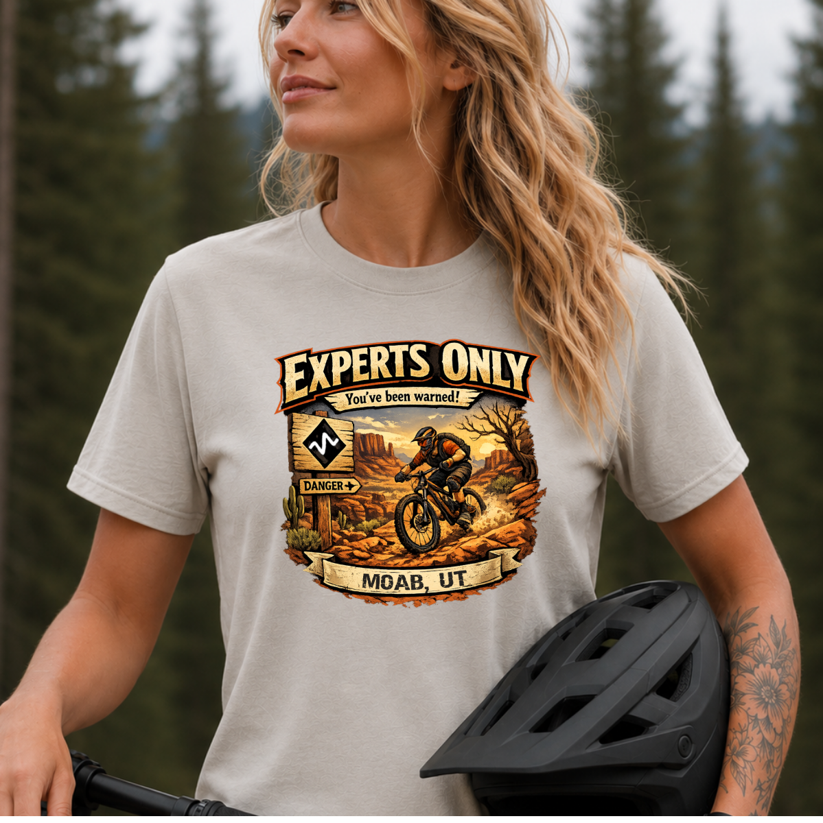 Moab Utah Experts Only Black Diamond Mountain Biking Shirt