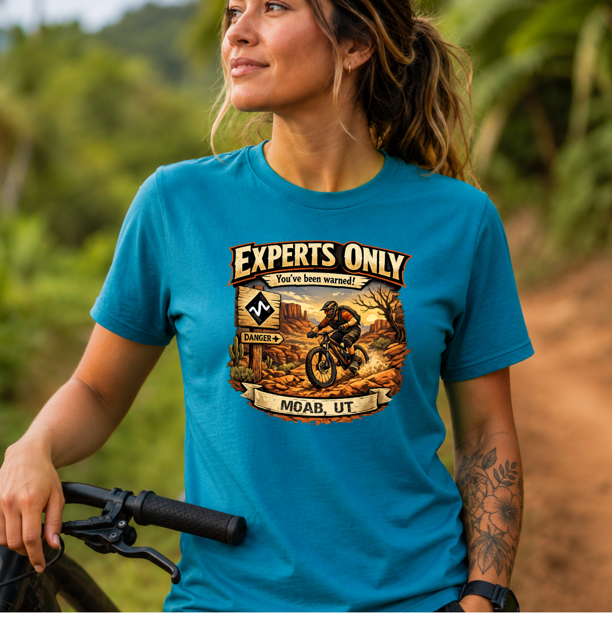 Moab Utah Experts Only Black Diamond Mountain Biking Shirt