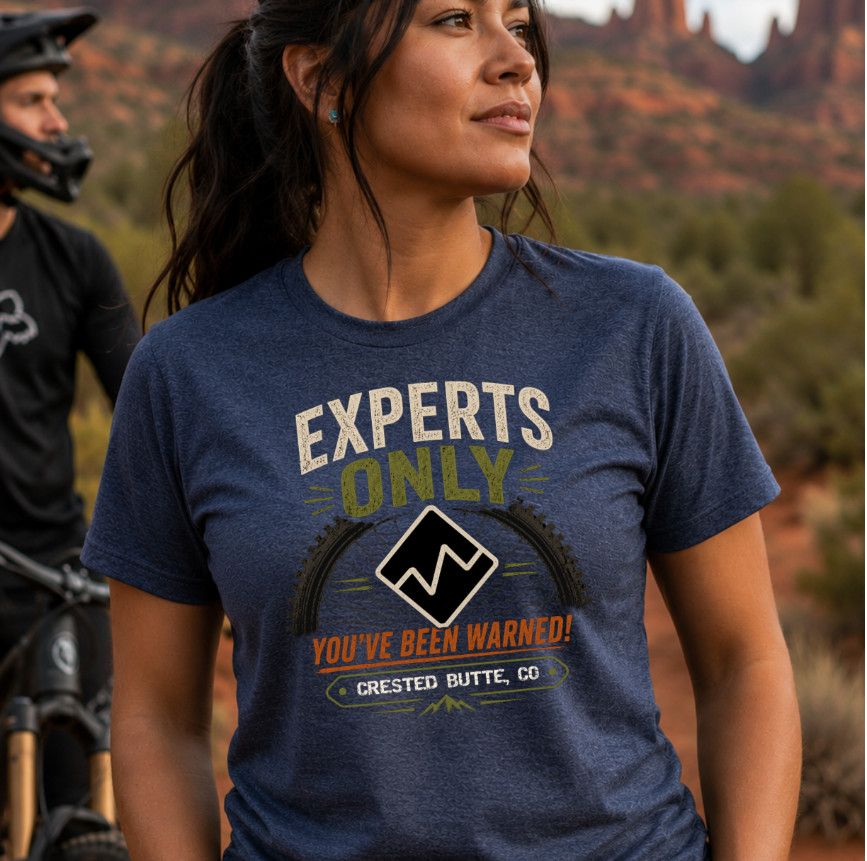 Crested Butte Experts Only Black Diamond Mountain Biking Shirt