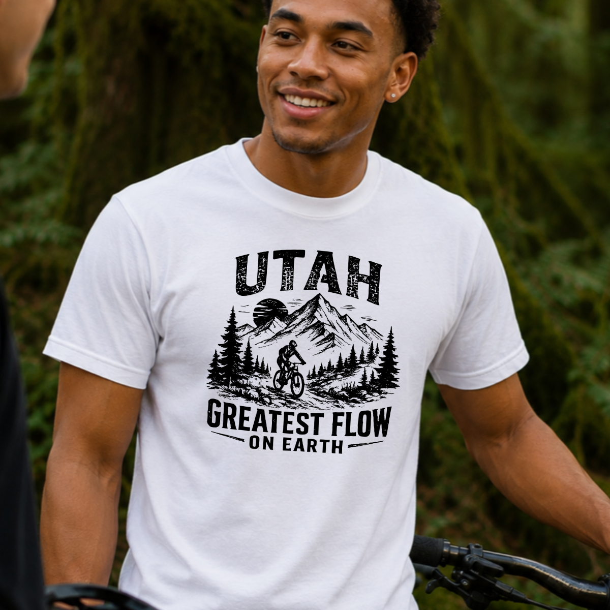 Utah Greatest Flow On Earth Mens Mountain Biking Shirt
