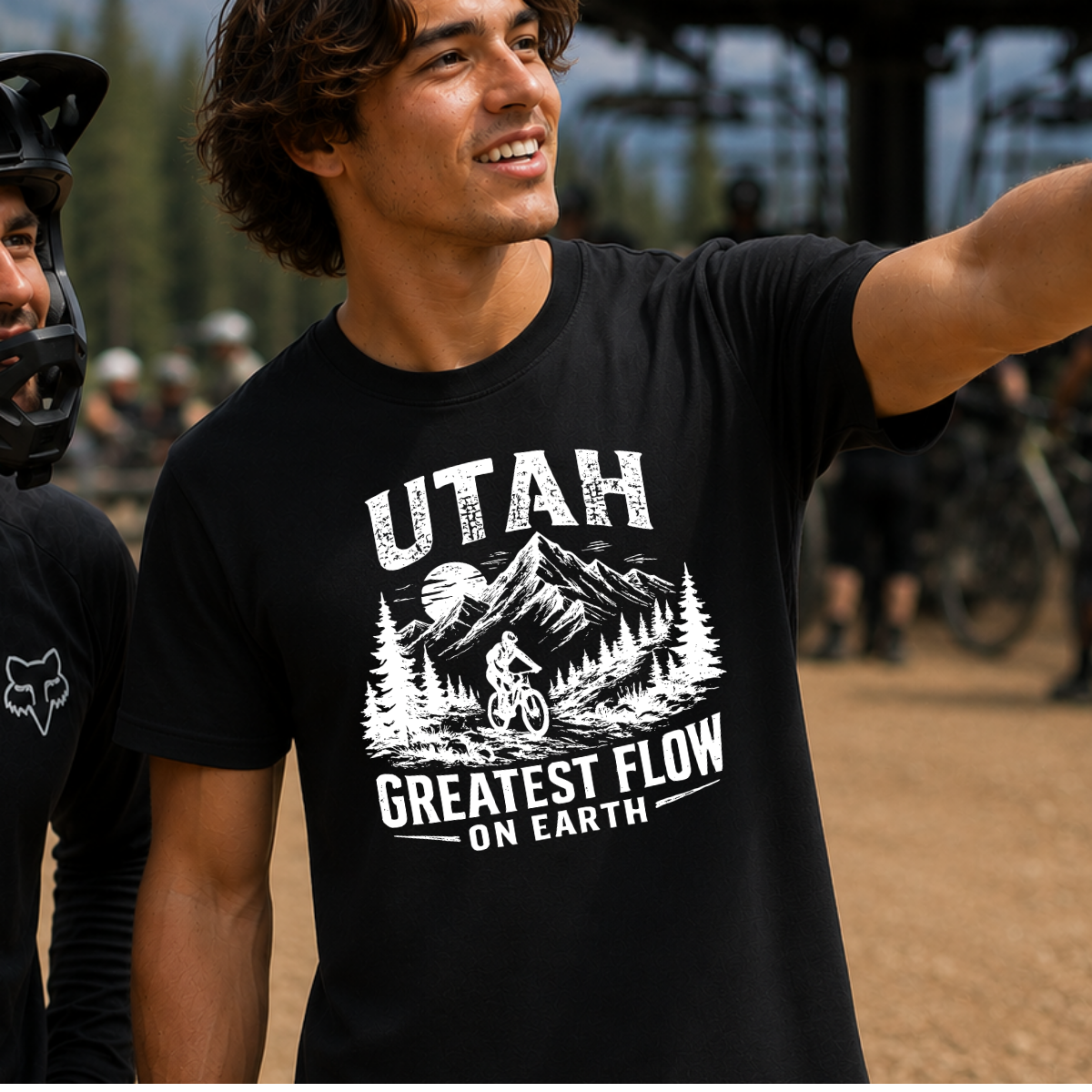 Utah Greatest Flow On Earth Mens Mountain Biking Shirt