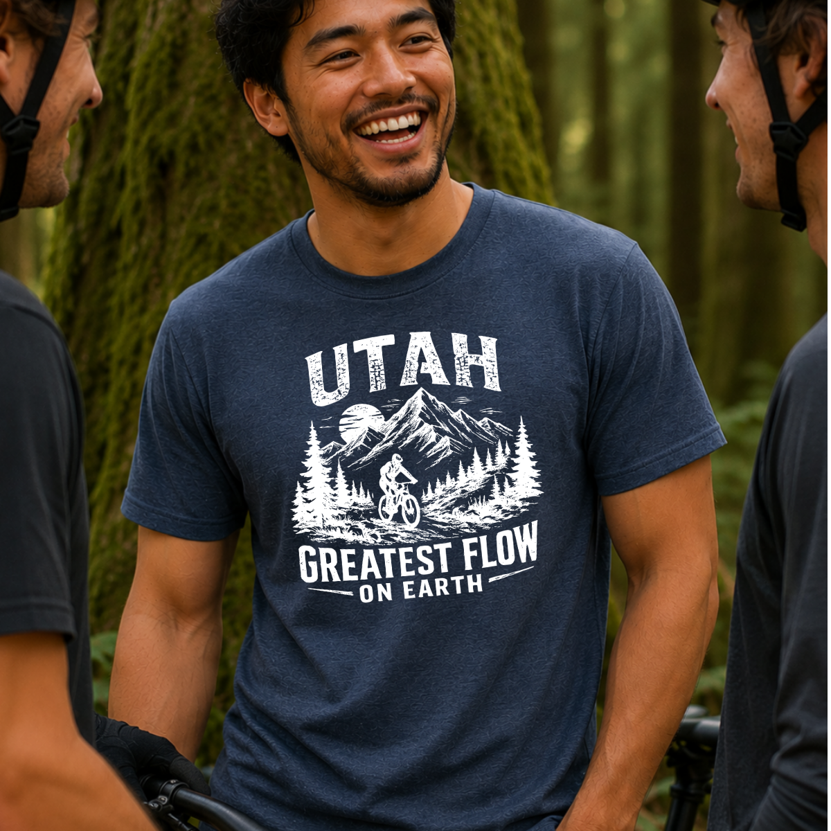 Utah Greatest Flow On Earth Mens Mountain Biking Shirt