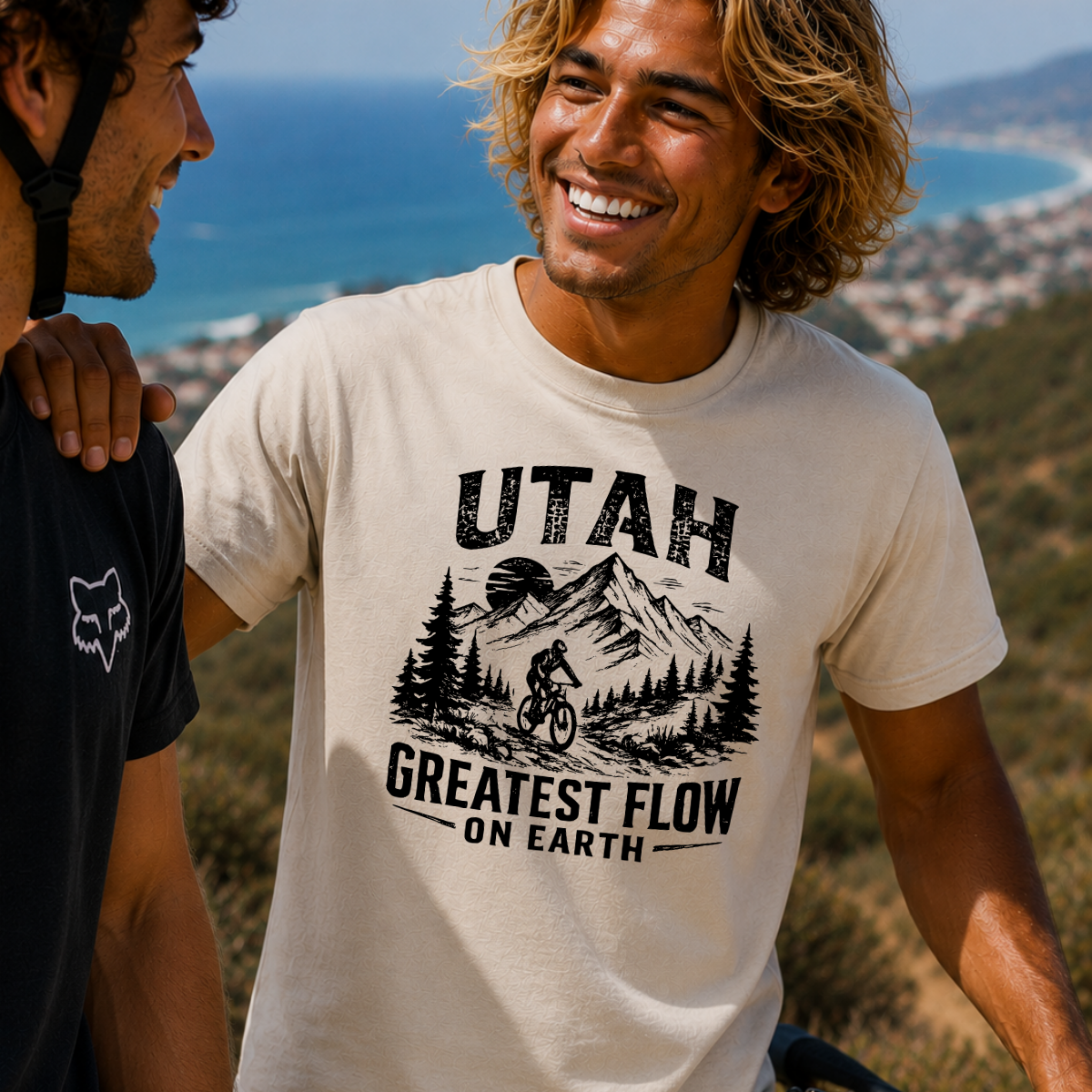Utah Greatest Flow On Earth Mens Mountain Biking Shirt