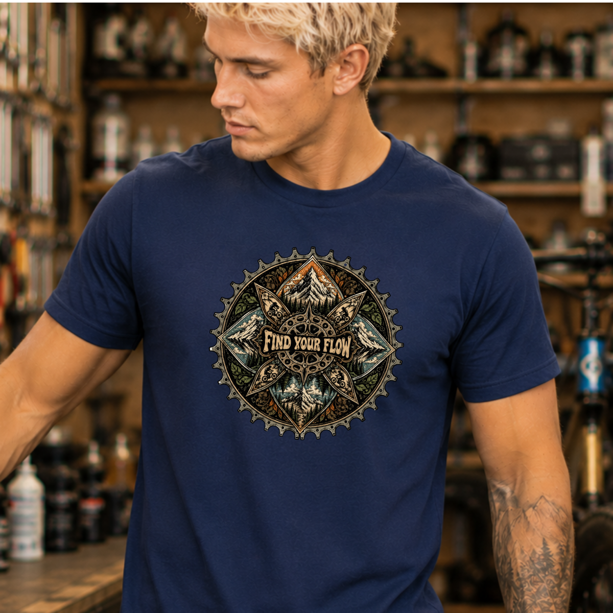 Find Your Flow Mens Mountain Biking Shirt