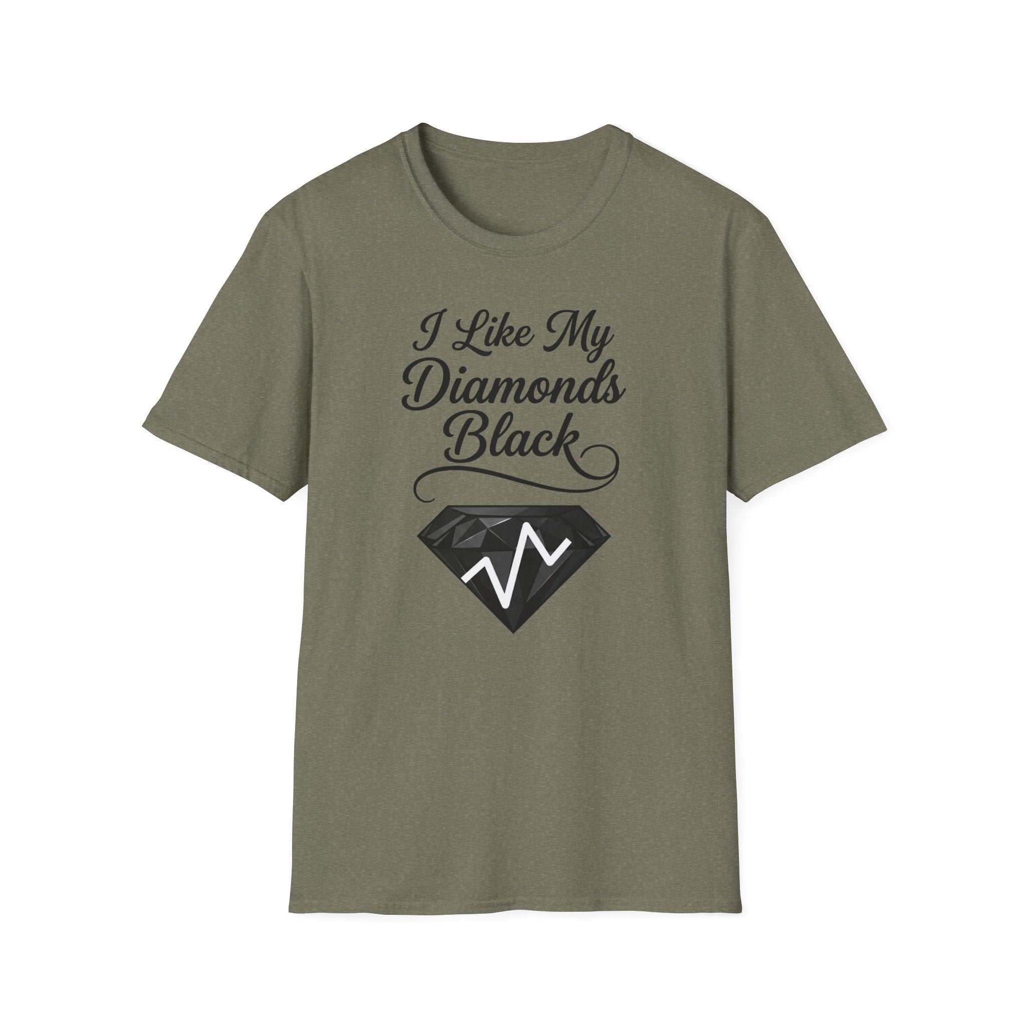 I Like My Diamonds Black T-Shirt