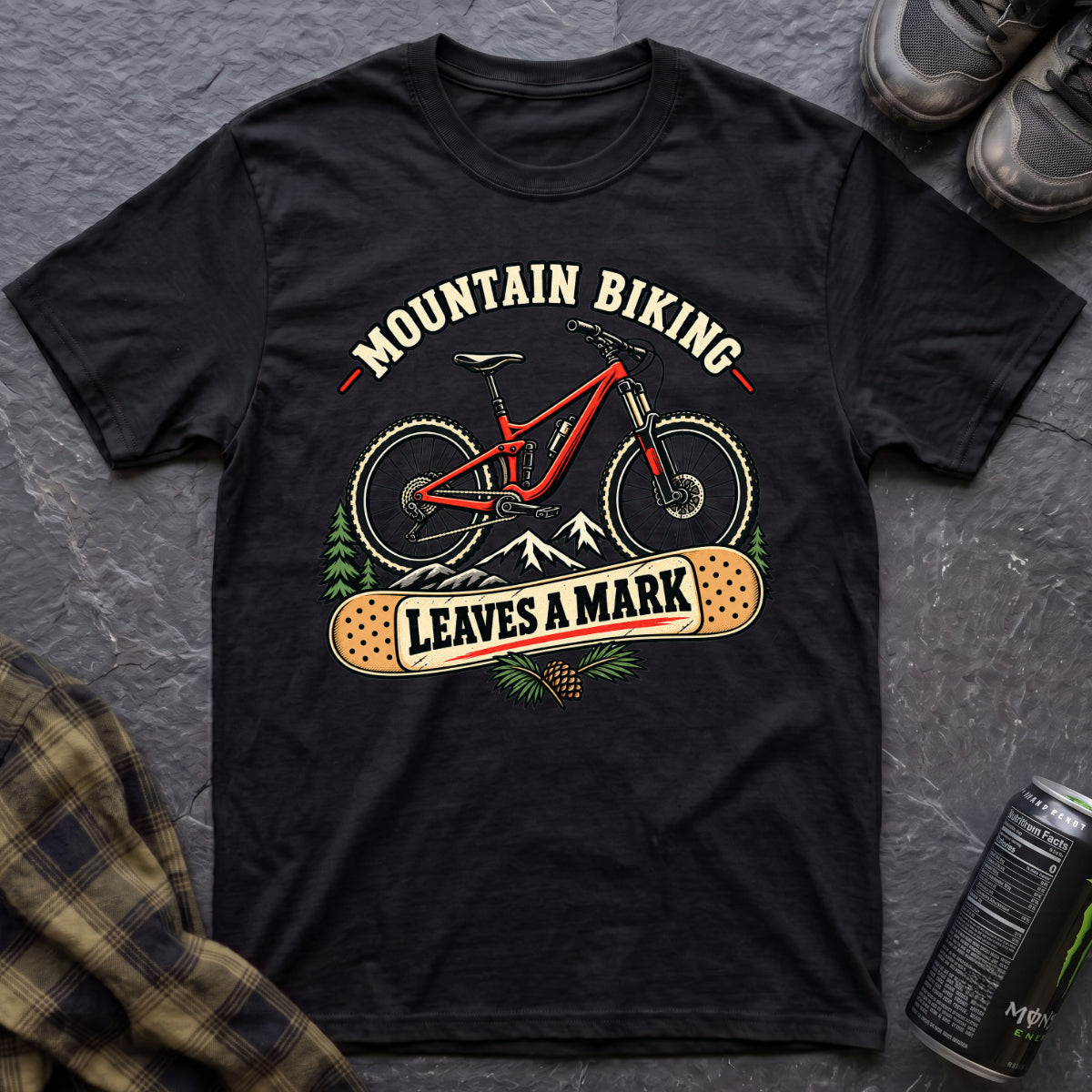 Mountain Biking Leaves a Mark T-Shirt