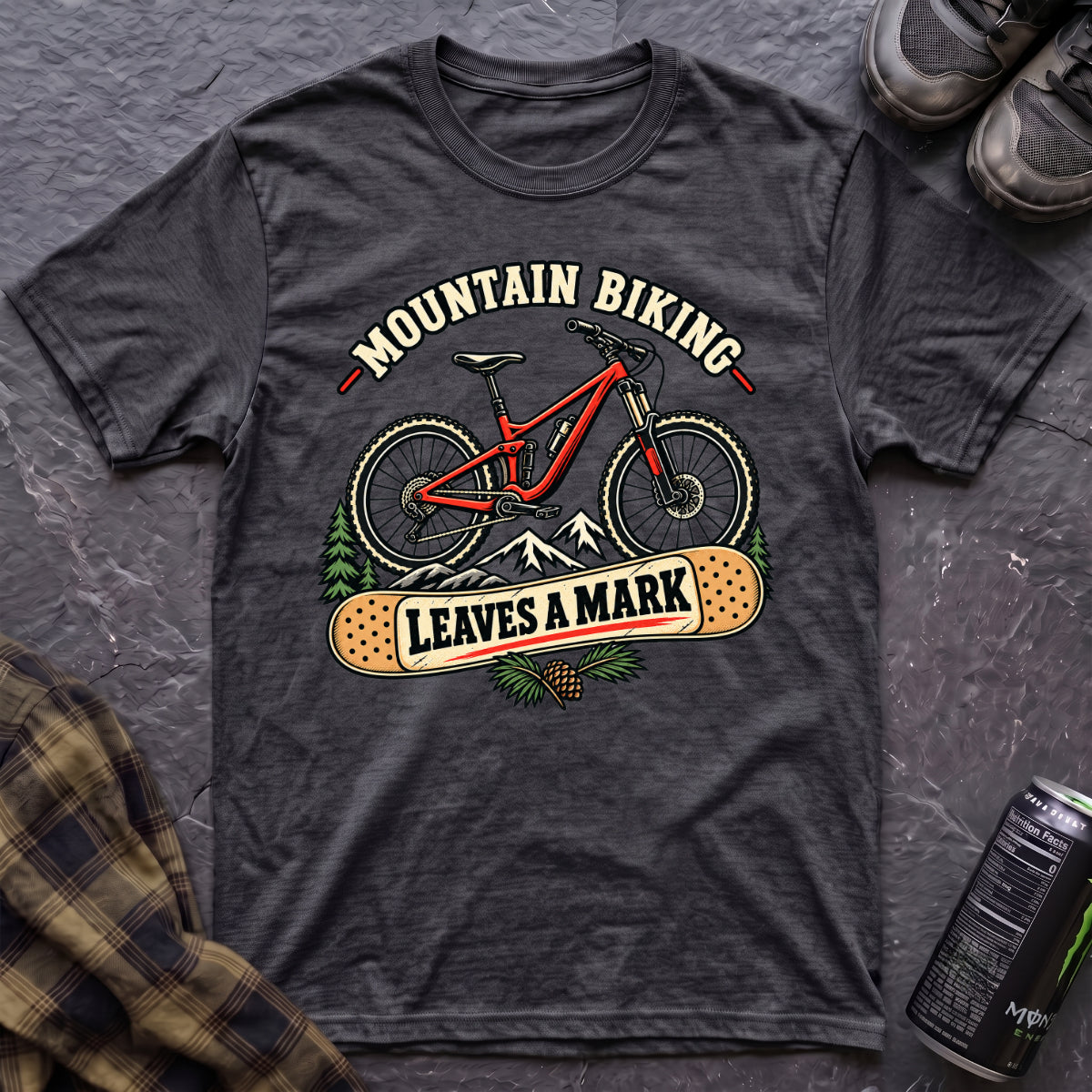 Mountain Biking Leaves a Mark T-Shirt