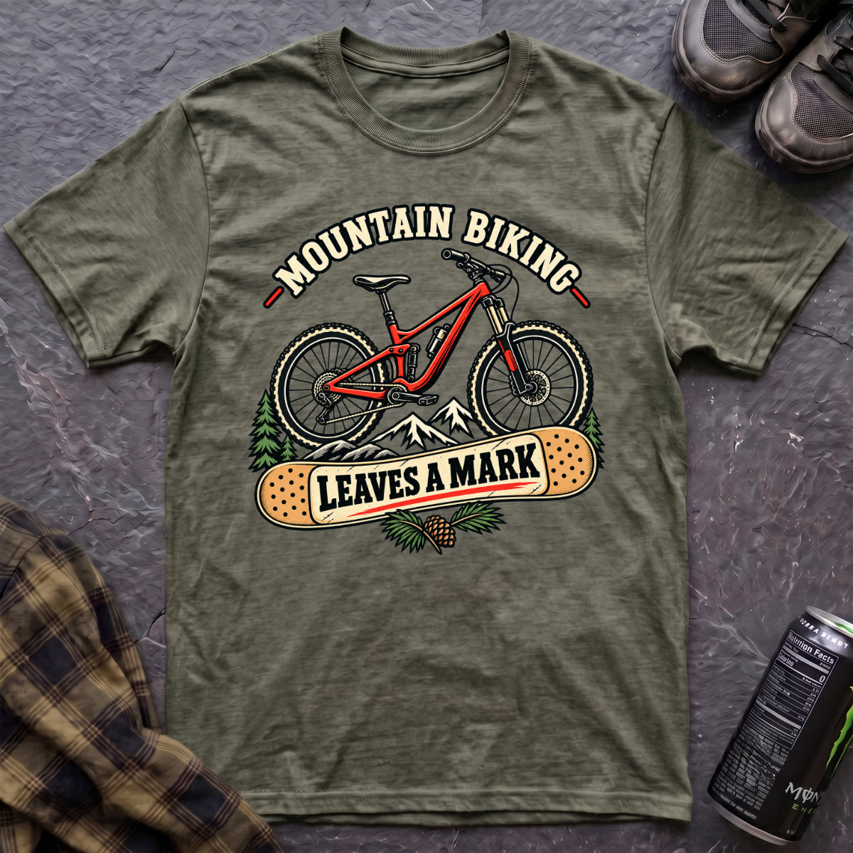Mountain Biking Leaves a Mark T-Shirt