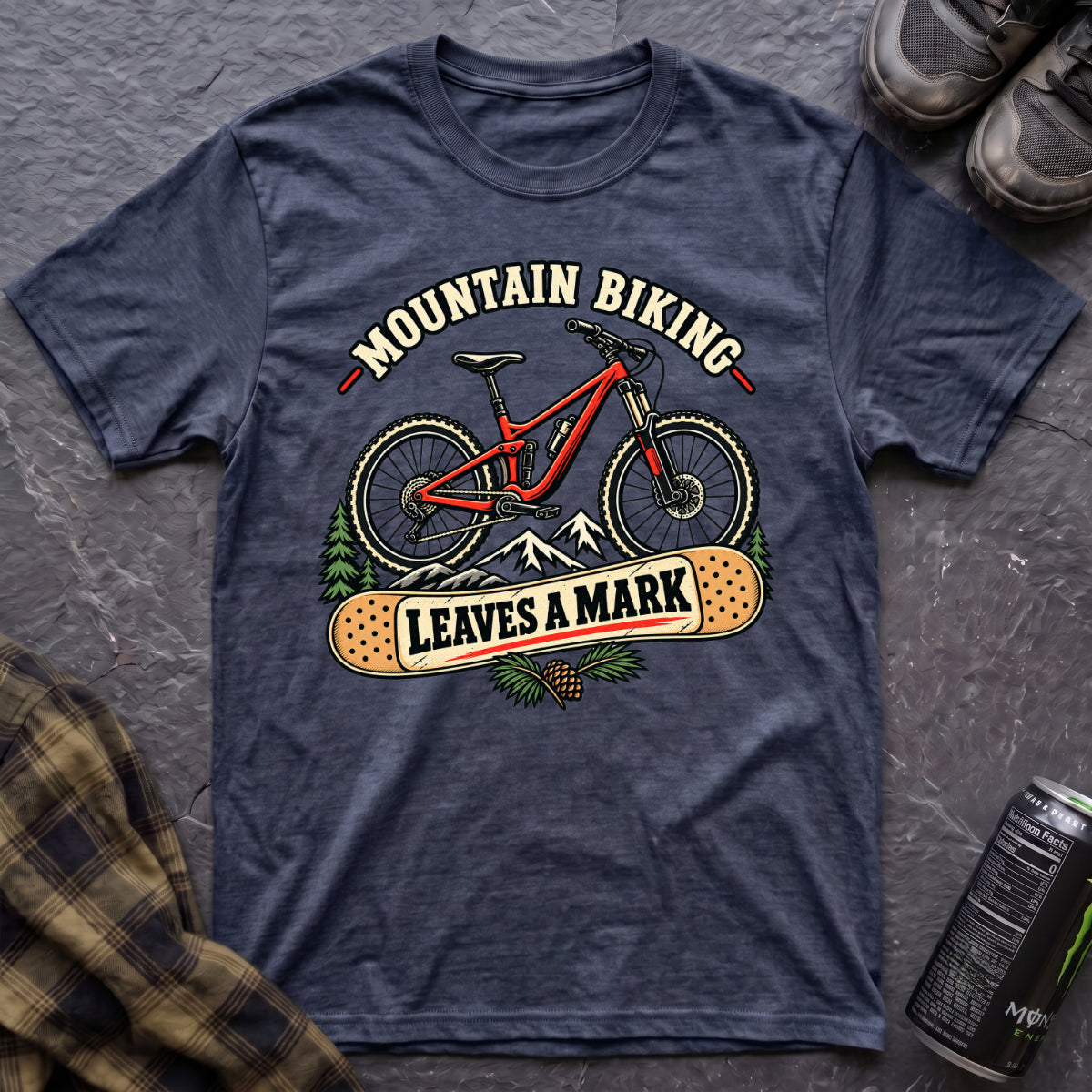 Mountain Biking Leaves a Mark T-Shirt
