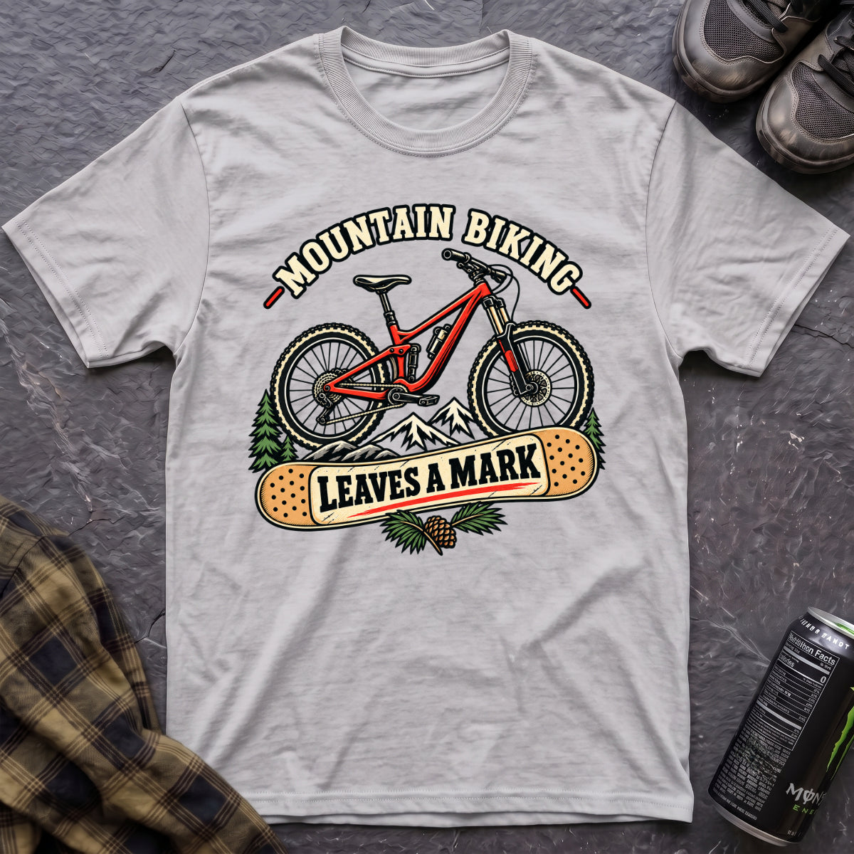 Mountain Biking Leaves a Mark T-Shirt