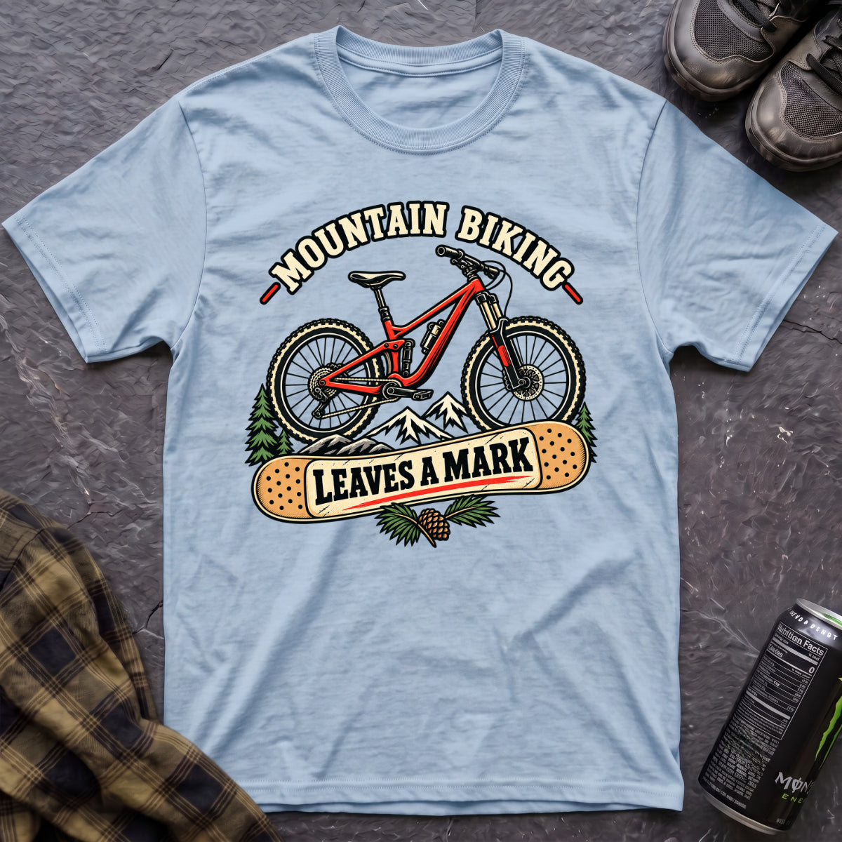 Mountain Biking Leaves a Mark T-Shirt