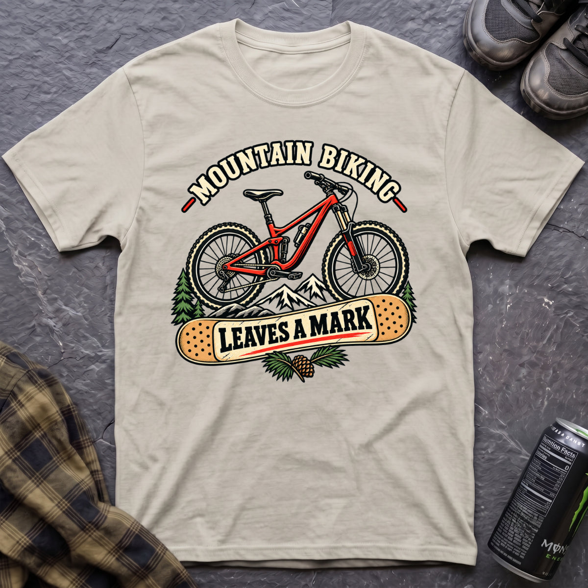 Mountain Biking Leaves a Mark T-Shirt