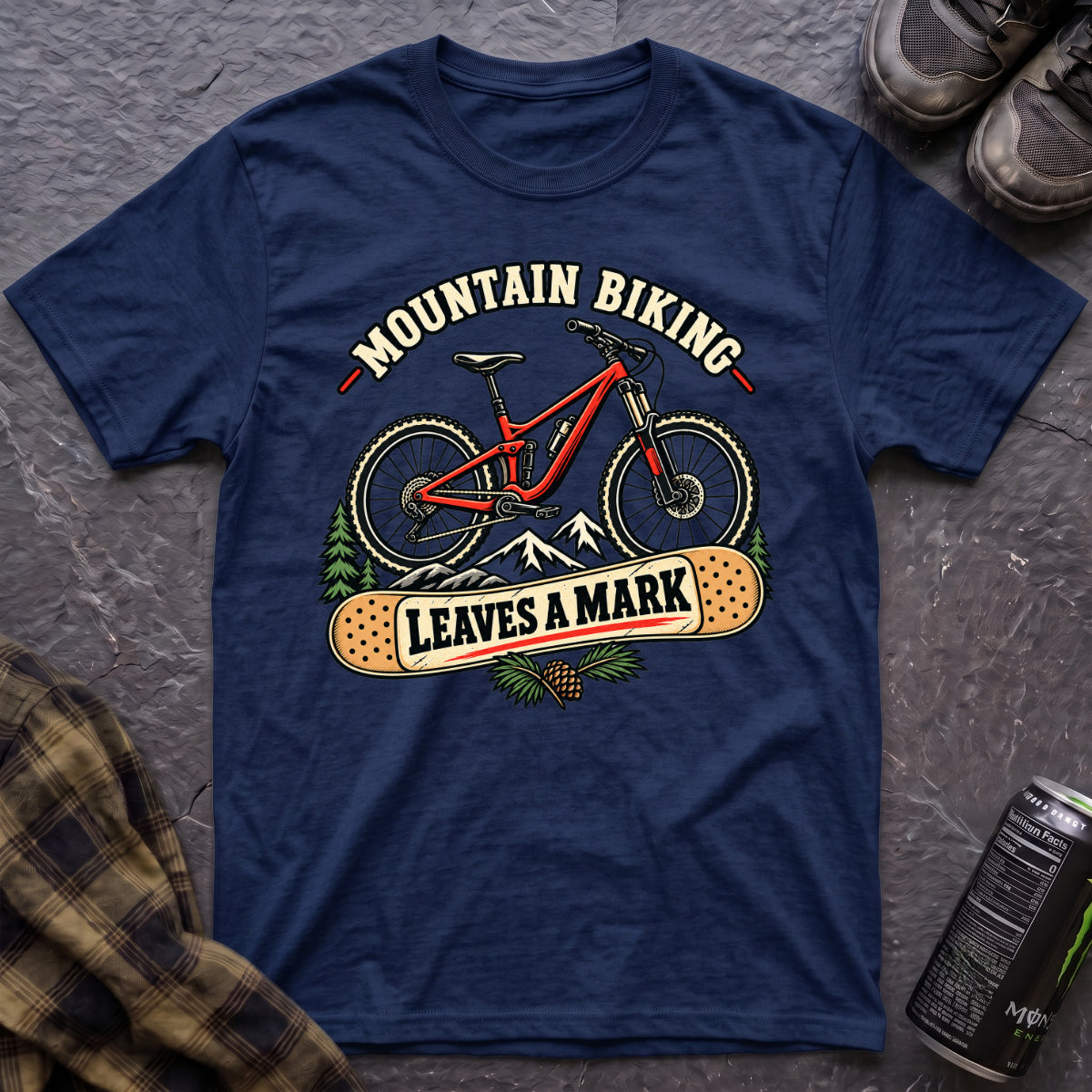 Mountain Biking Leaves a Mark T-Shirt