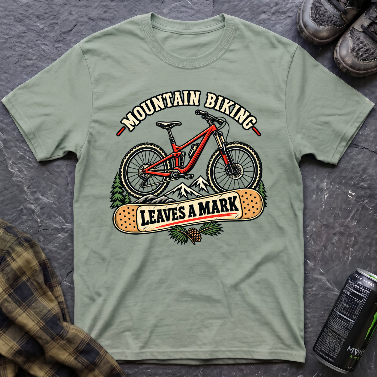 Mountain Biking Leaves a Mark T-Shirt
