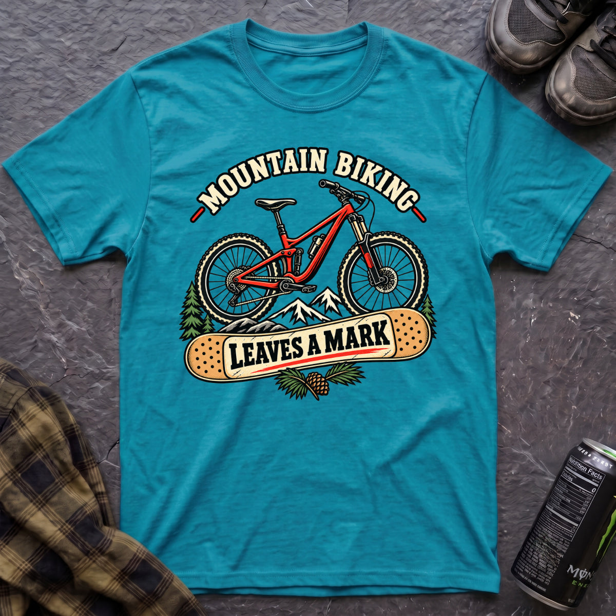 Mountain Biking Leaves a Mark T-Shirt