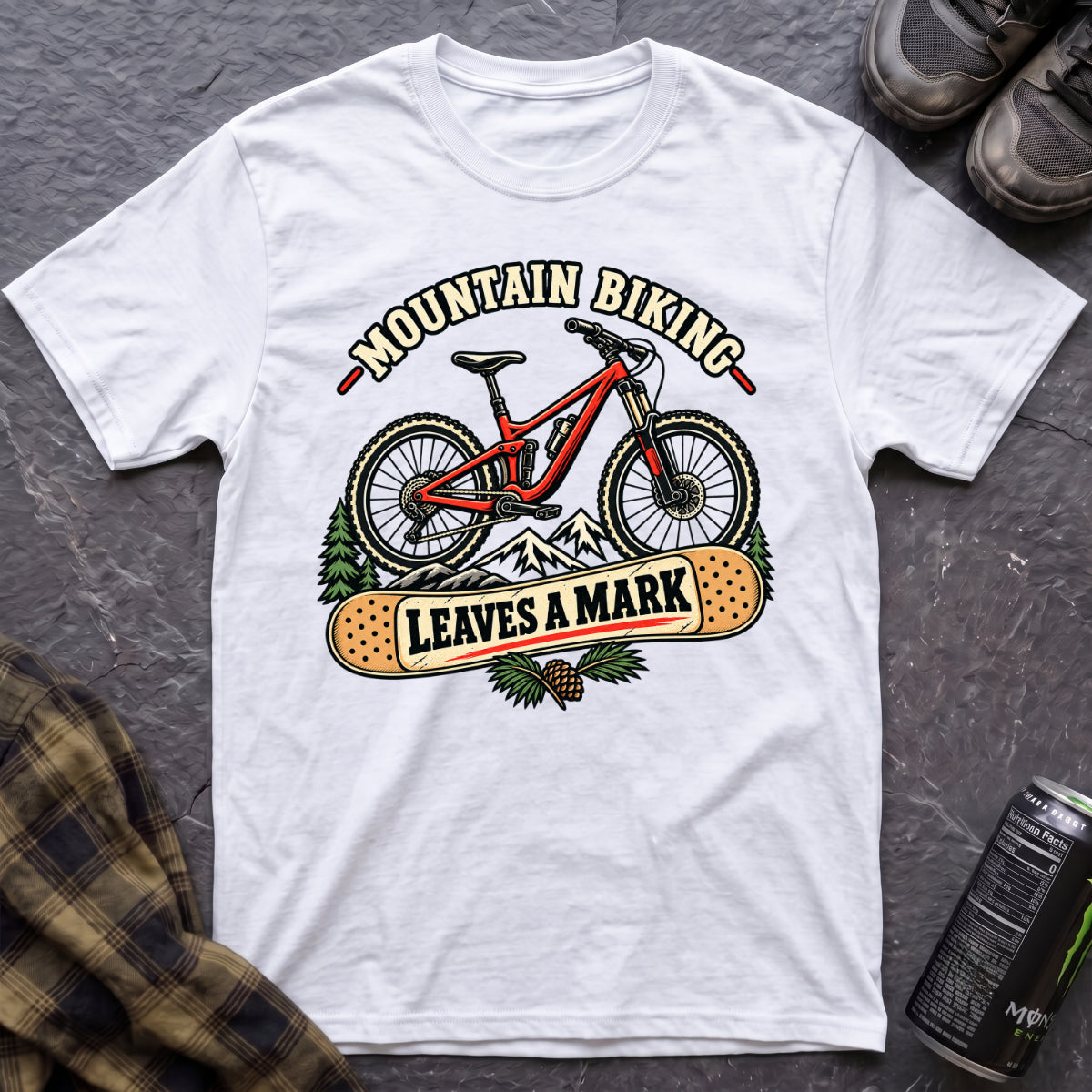 Mountain Biking Leaves a Mark T-Shirt