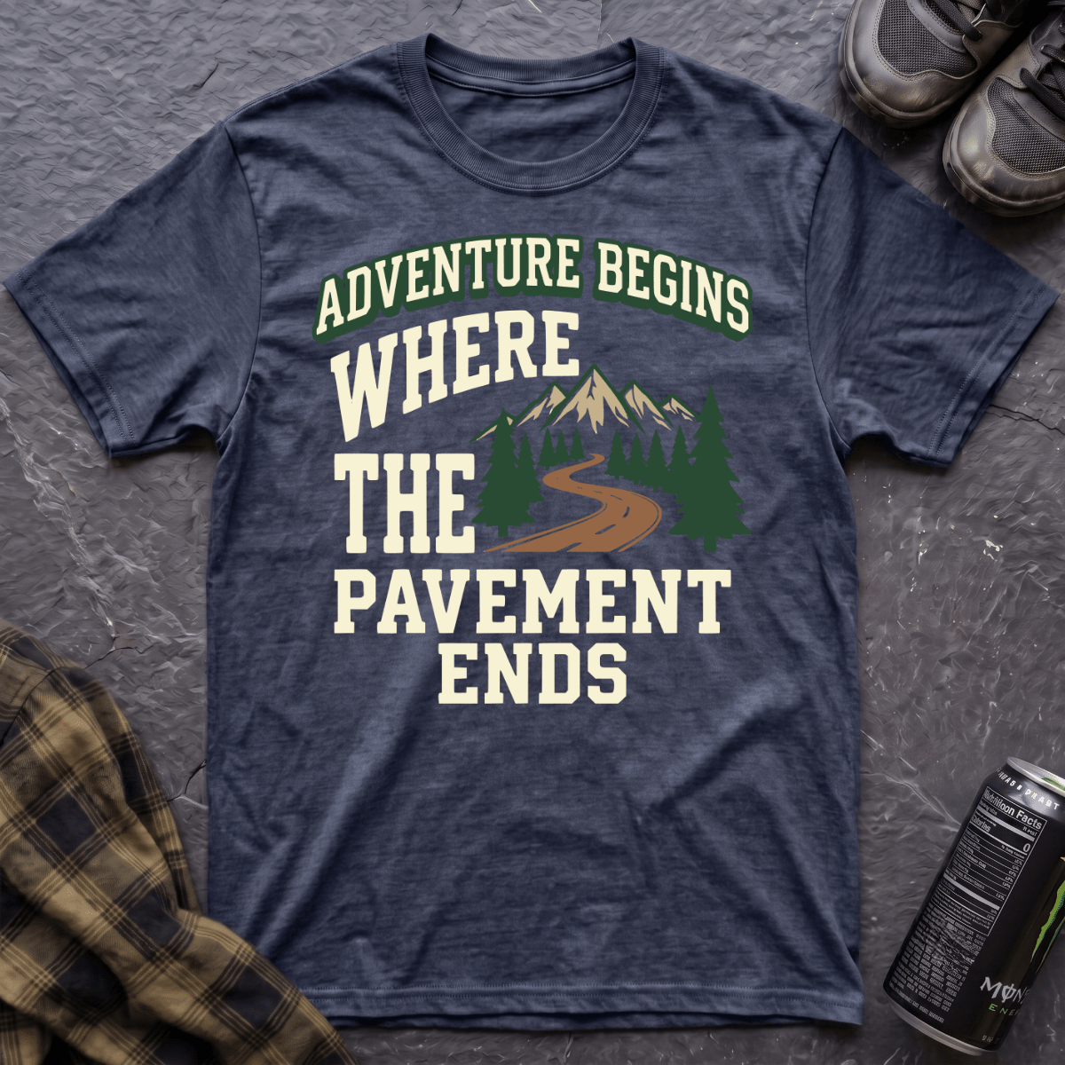Adventure Begins Where The Pavement Ends T-Shirt - AspenCrestOutdoors