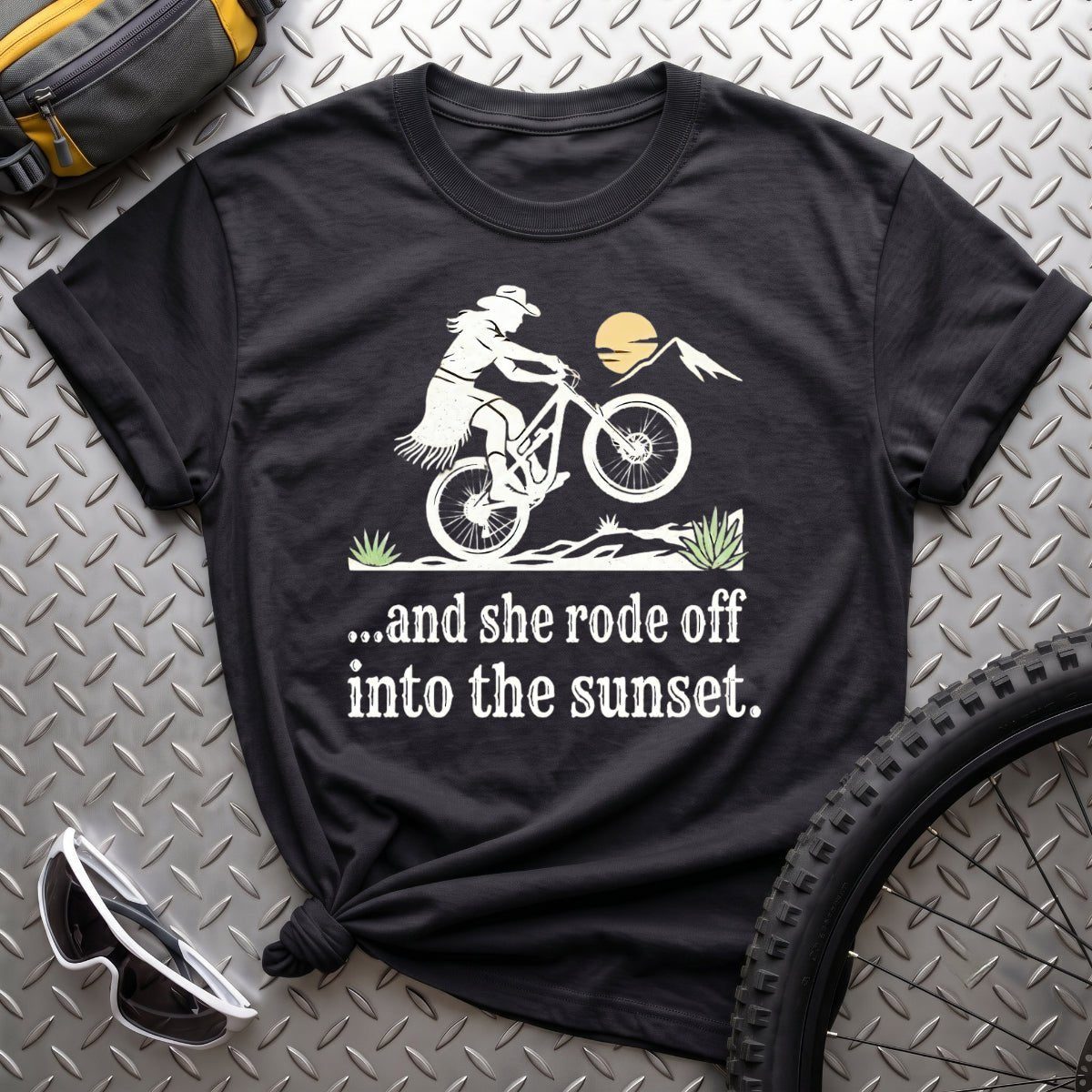 And She Rode Off T-Shirt - AspenCrestOutdoors