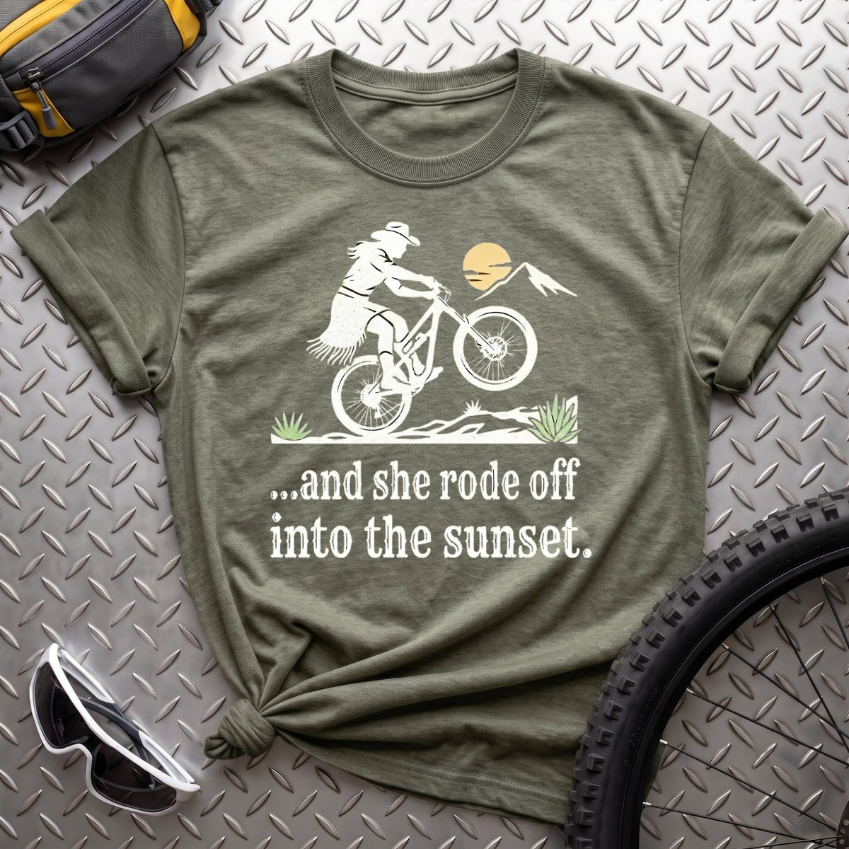 And She Rode Off T-Shirt - AspenCrestOutdoors
