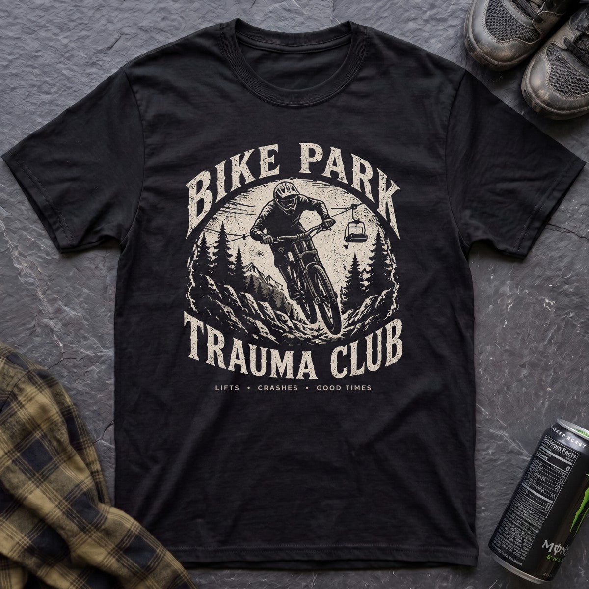 Bike Park Trauma Club T-Shirt - AspenCrestOutdoors