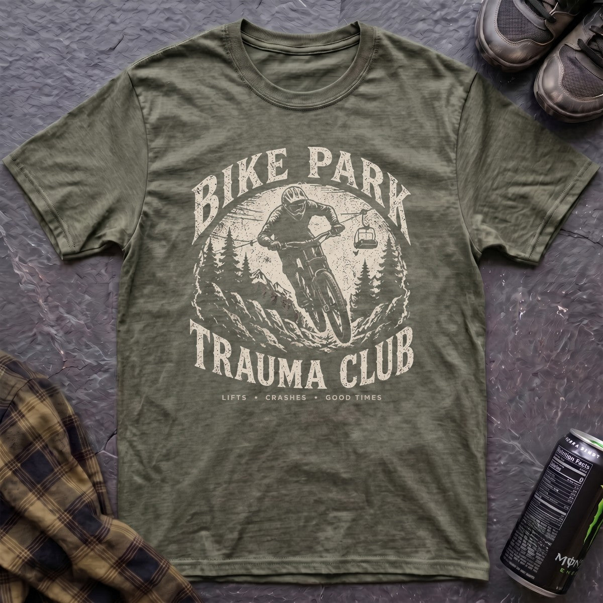 Bike Park Trauma Club T-Shirt - AspenCrestOutdoors