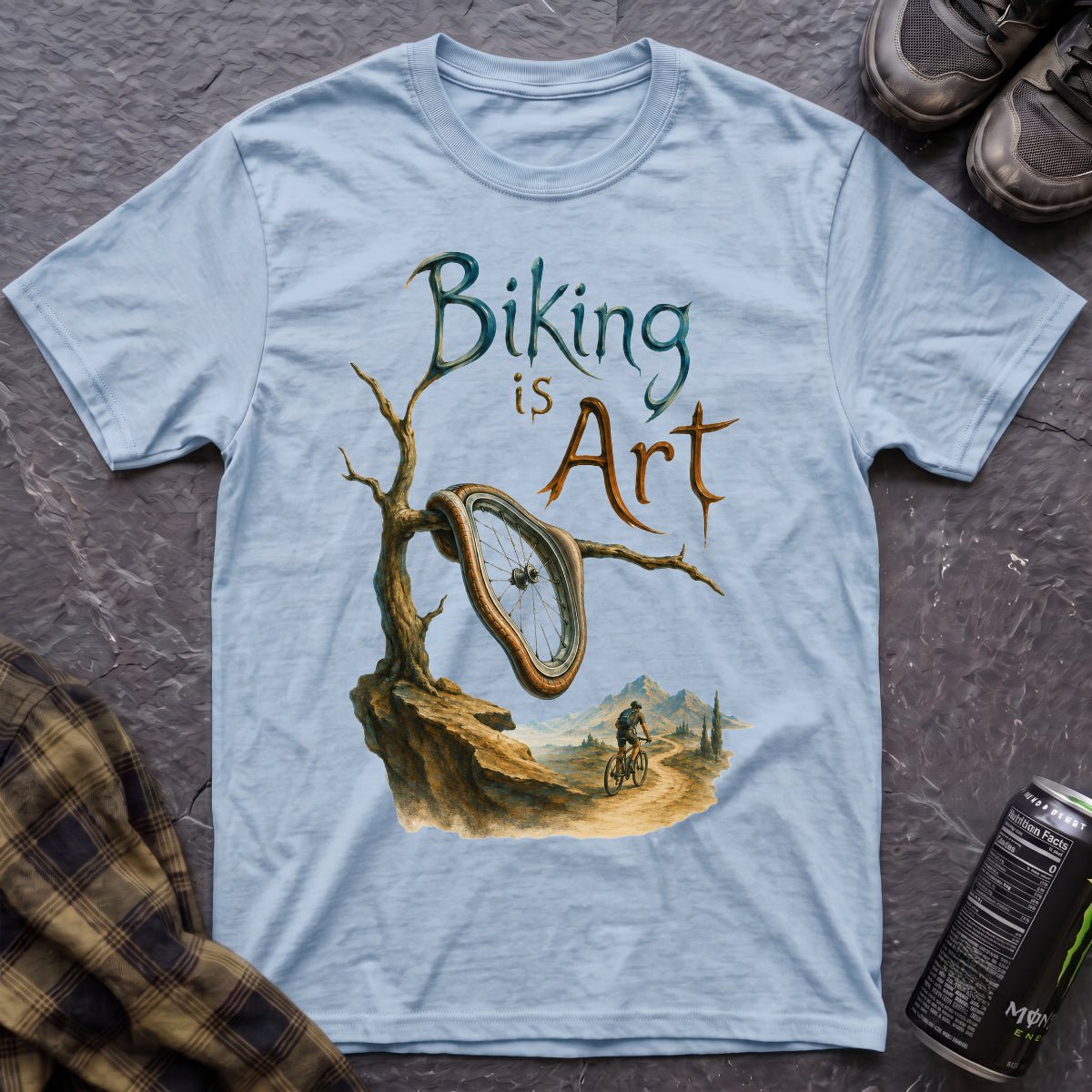 Biking is Art Dali T-Shirt - AspenCrestOutdoors