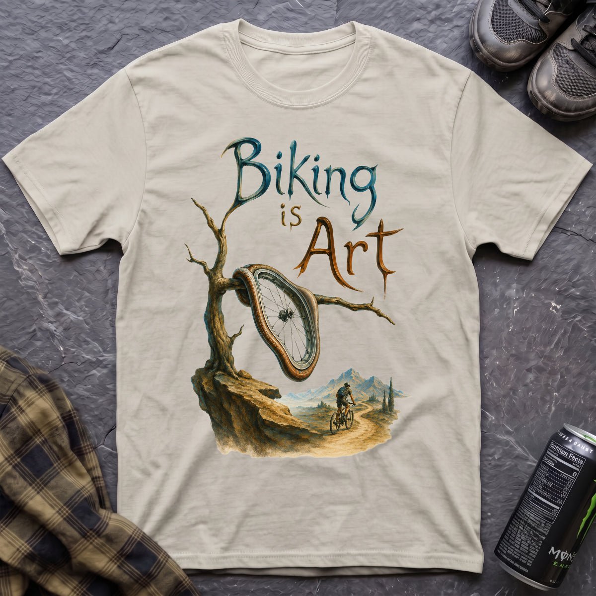 Biking is Art Dali T-Shirt - AspenCrestOutdoors