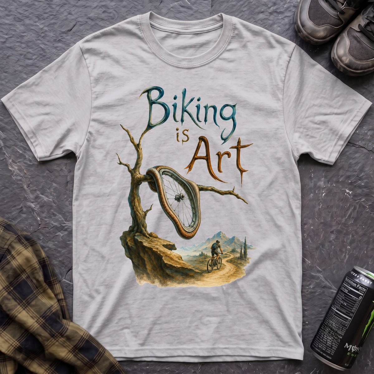 Biking is Art Dali T-Shirt - AspenCrestOutdoors