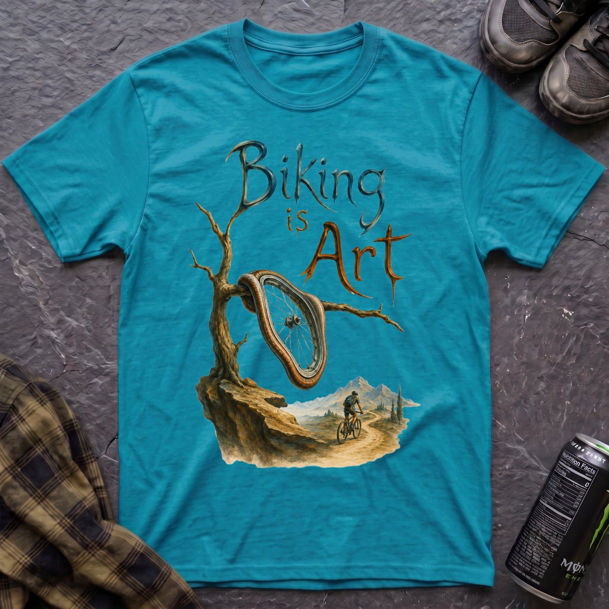 Biking is Art Dali T-Shirt - AspenCrestOutdoors
