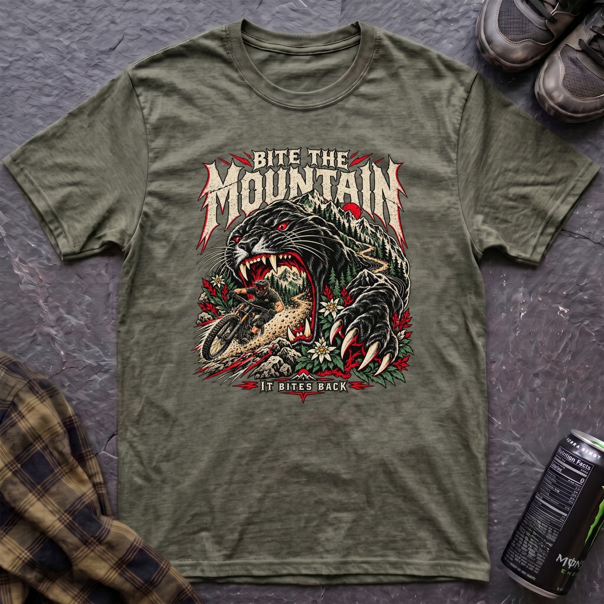 Bite The Mountain T-Shirt - AspenCrestOutdoors