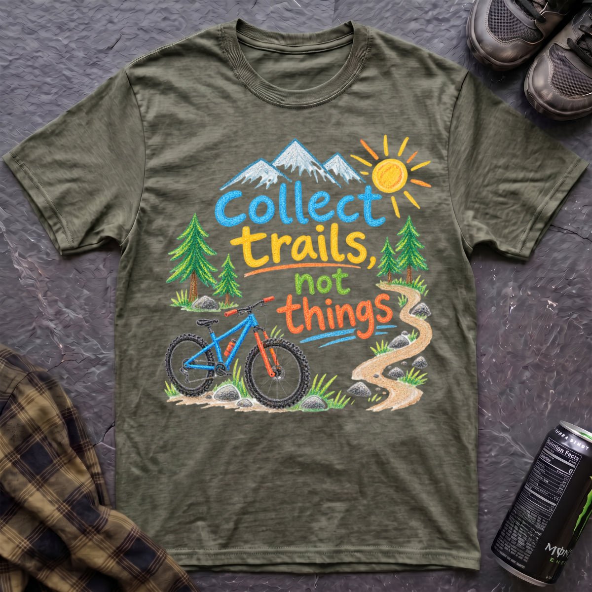 Collect Trails Not Things T-Shirt - AspenCrestOutdoors