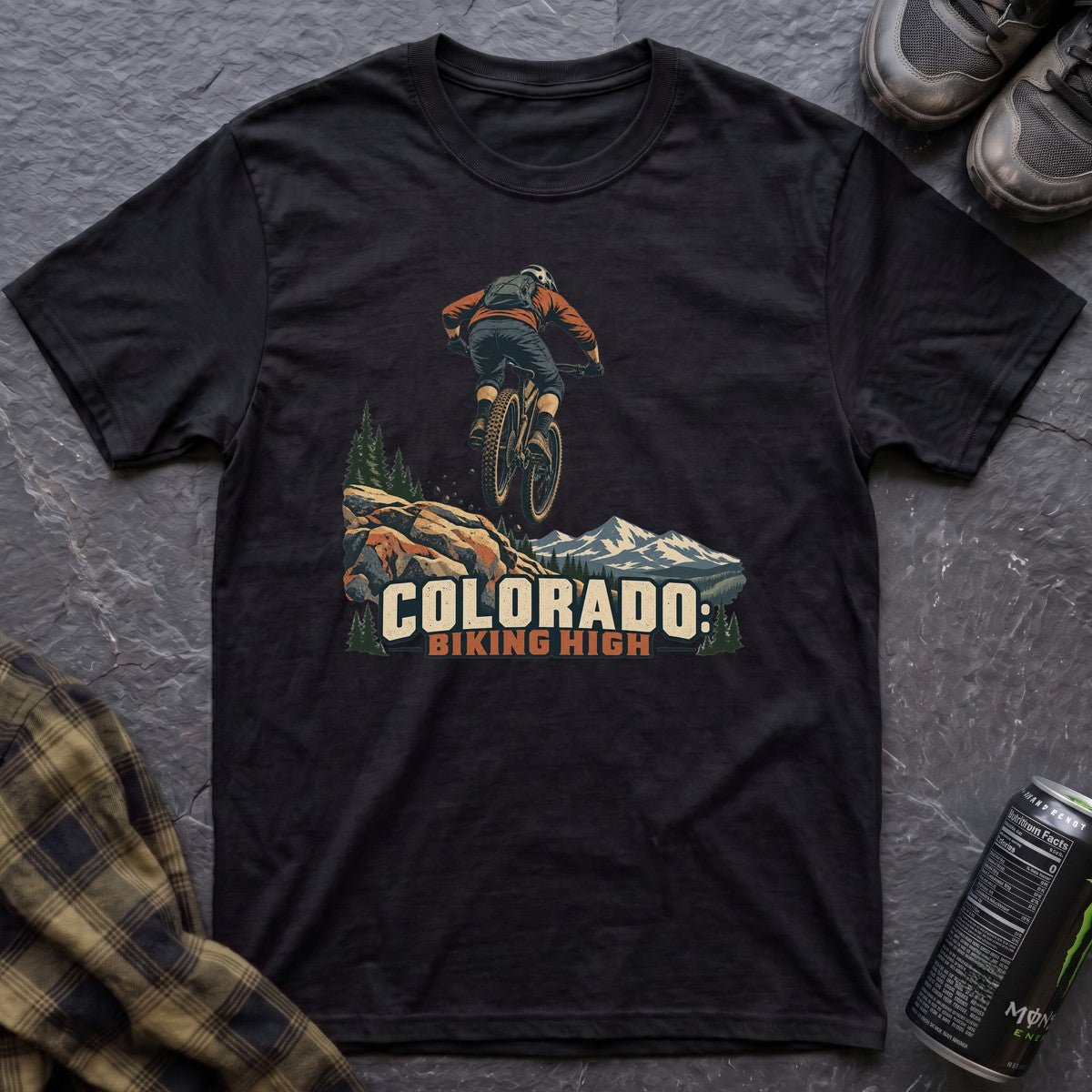 Colorado Biking High T-Shirt - AspenCrestOutdoors