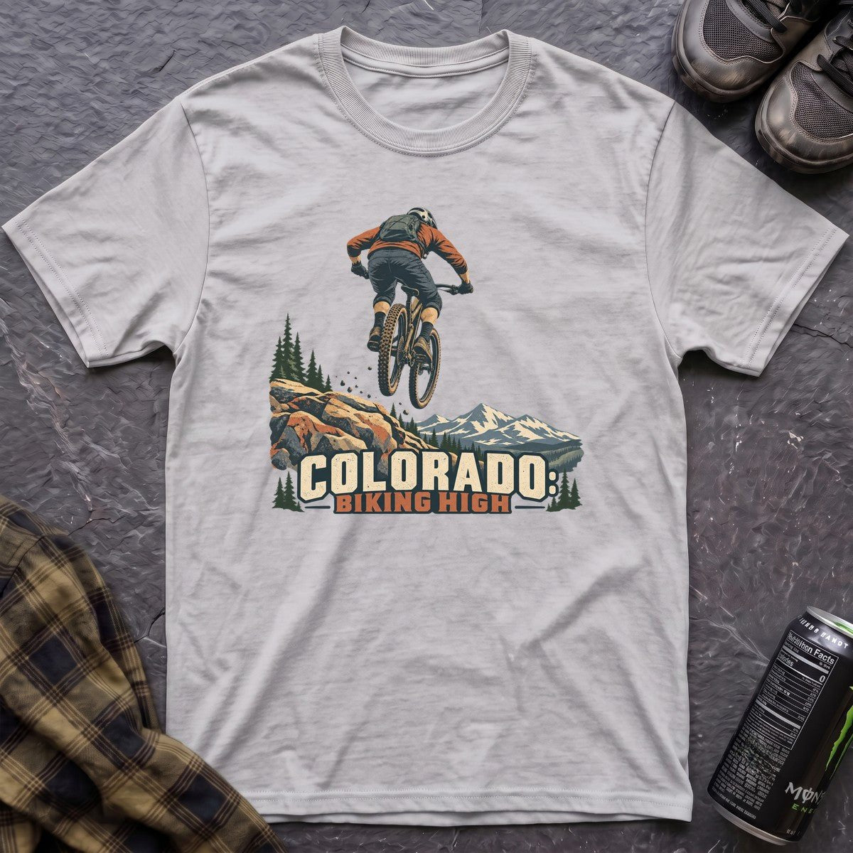 Colorado Biking High T-Shirt - AspenCrestOutdoors