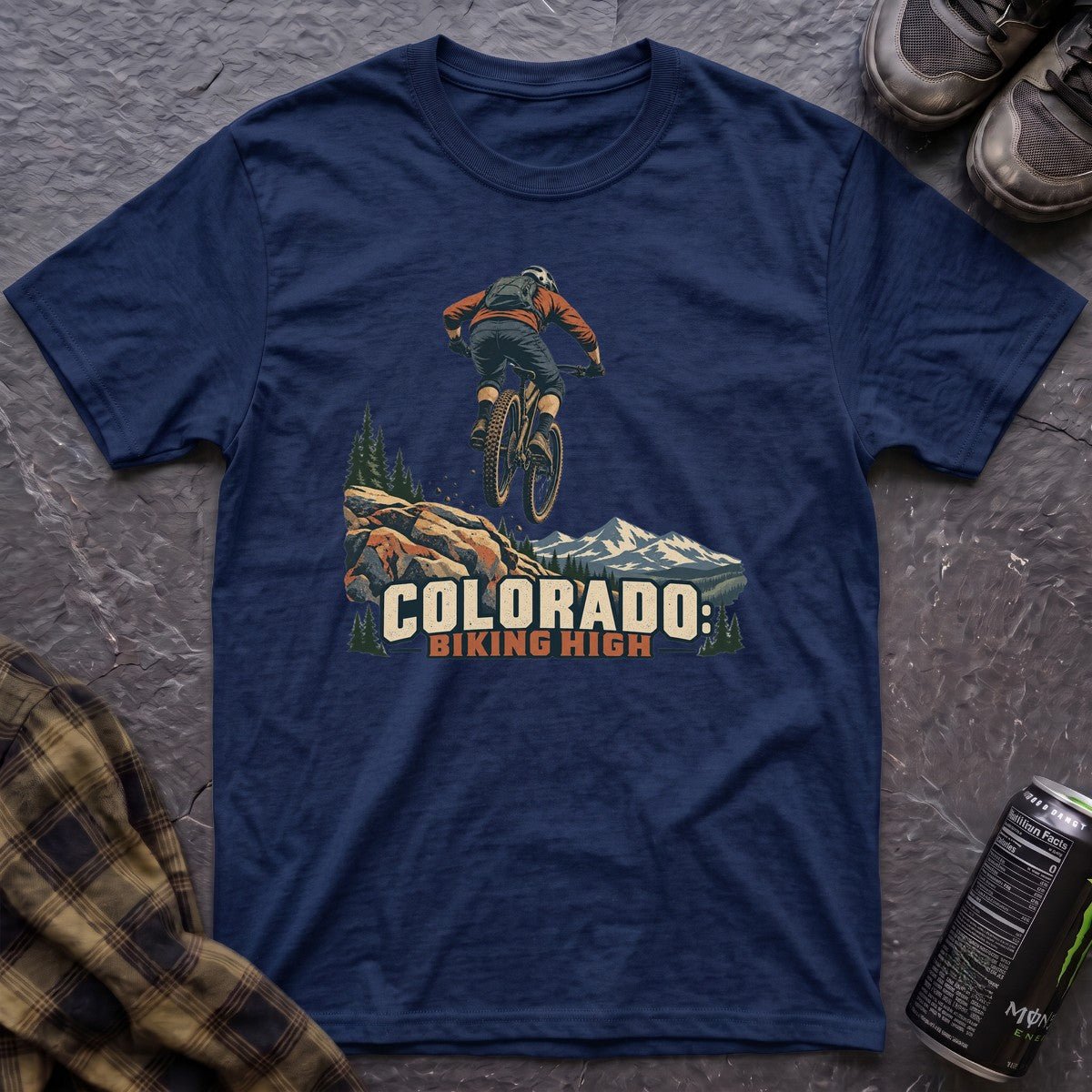 Colorado Biking High T-Shirt - AspenCrestOutdoors
