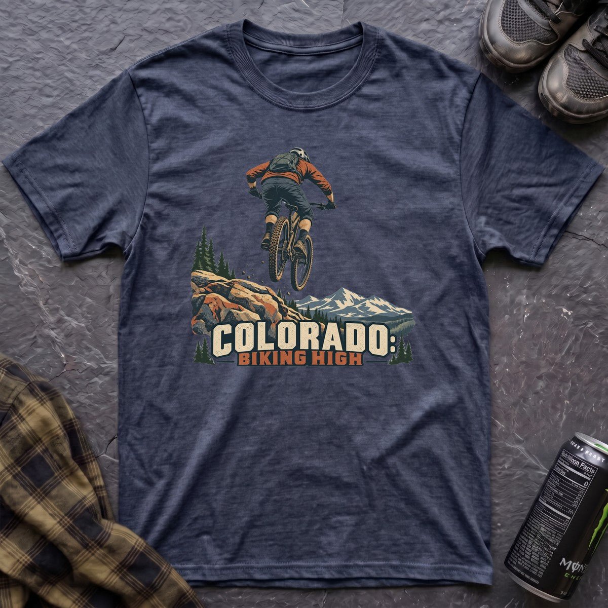 Colorado Biking High T-Shirt - AspenCrestOutdoors
