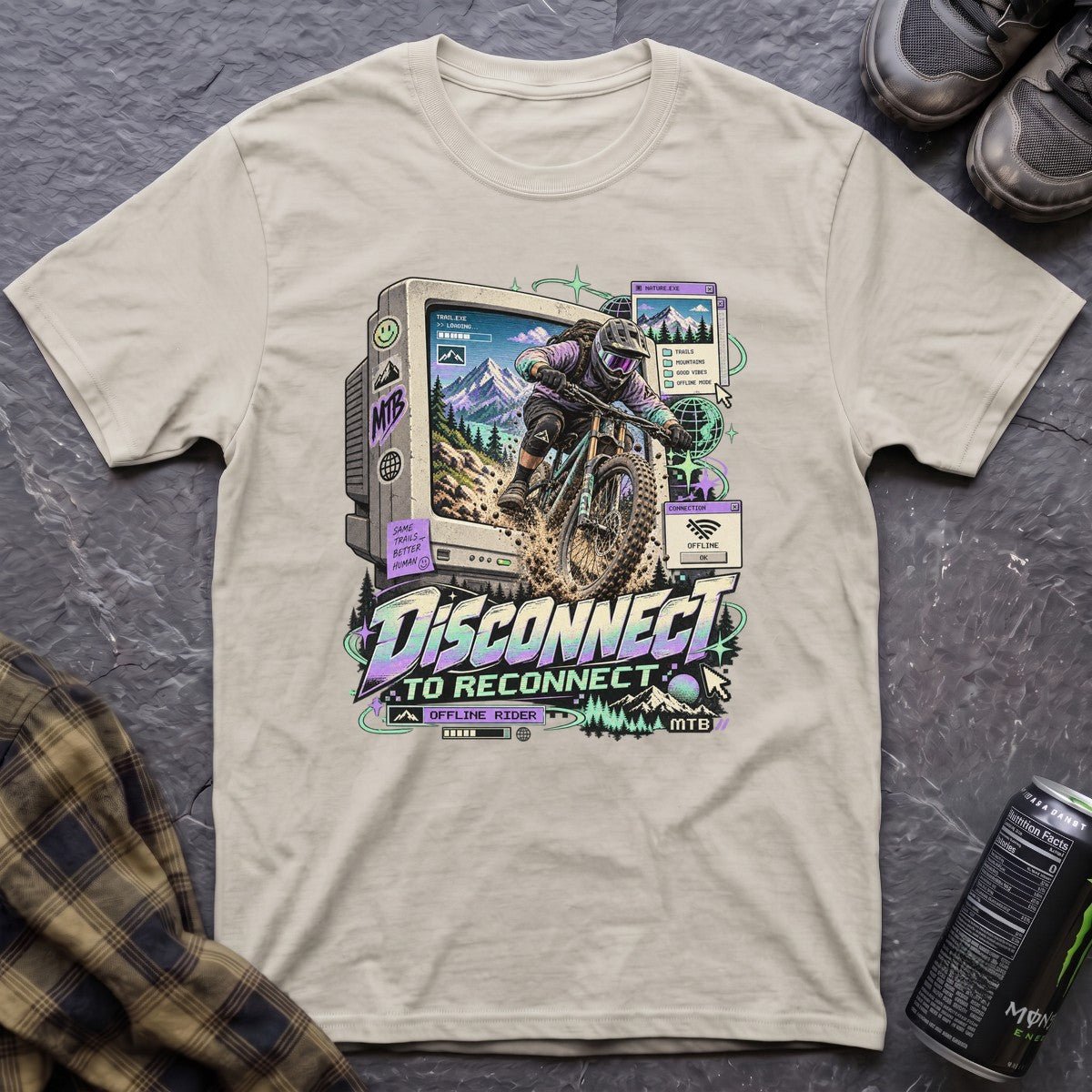 Disconnect Retro Y2K T-Shirt - AspenCrestOutdoors
