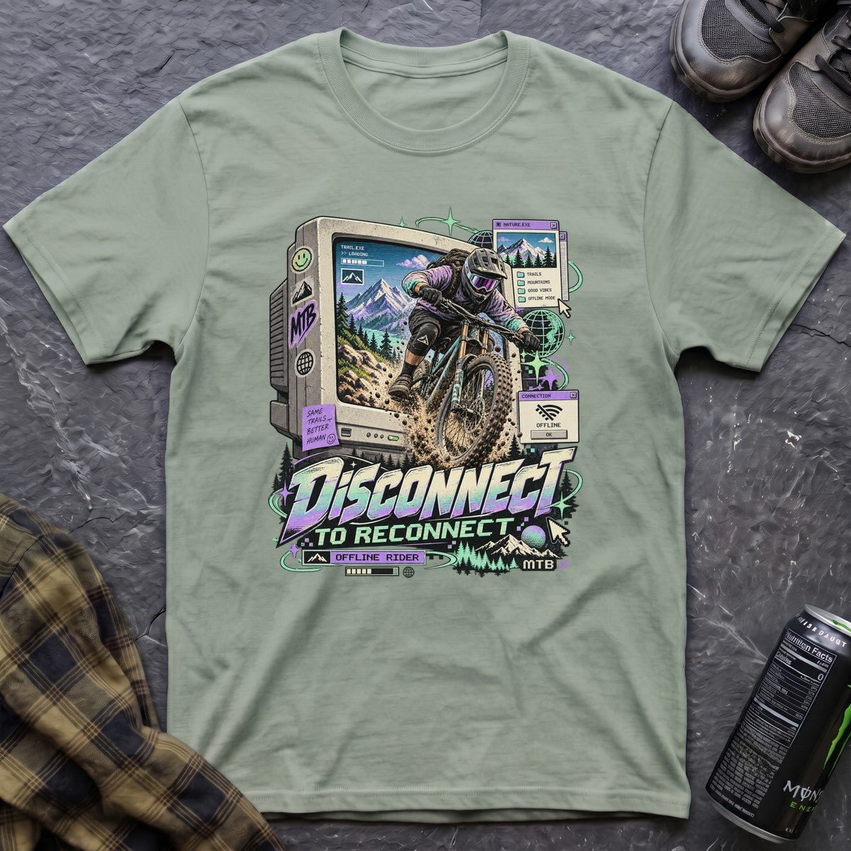 Disconnect Retro Y2K T-Shirt - AspenCrestOutdoors