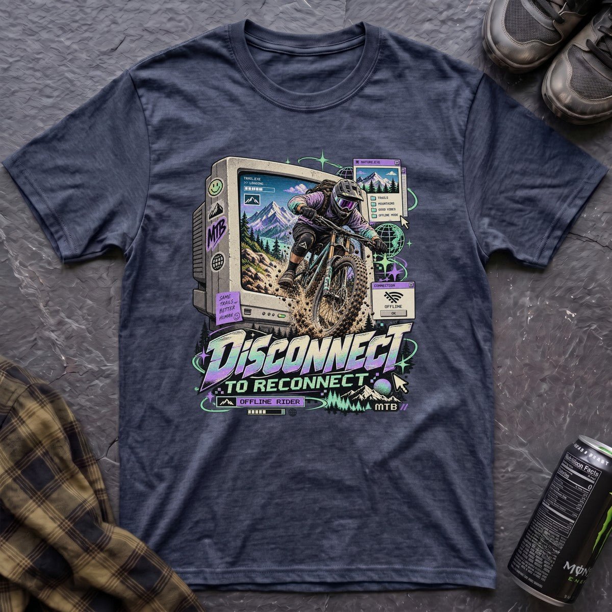 Disconnect Retro Y2K T-Shirt - AspenCrestOutdoors