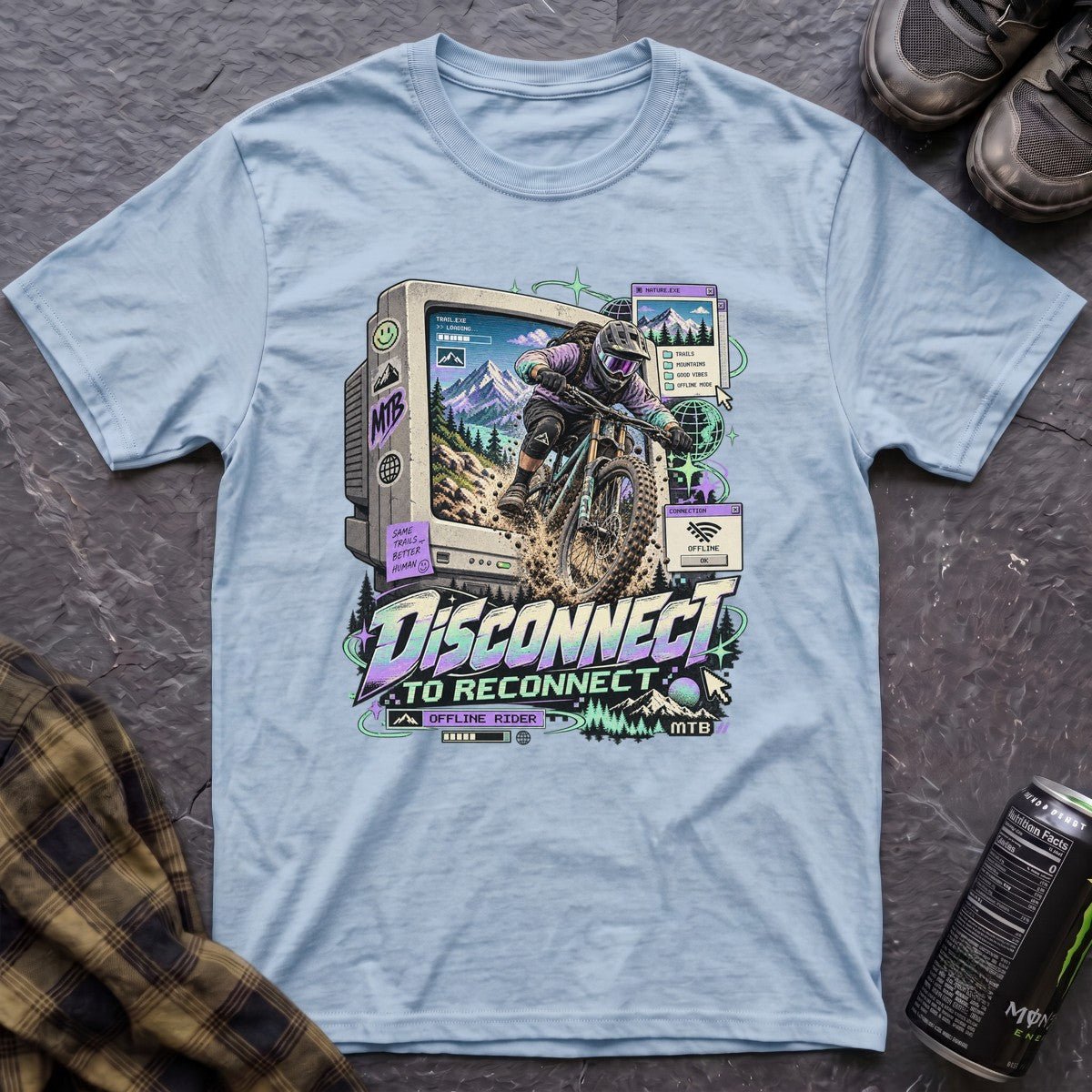 Disconnect Retro Y2K T-Shirt - AspenCrestOutdoors