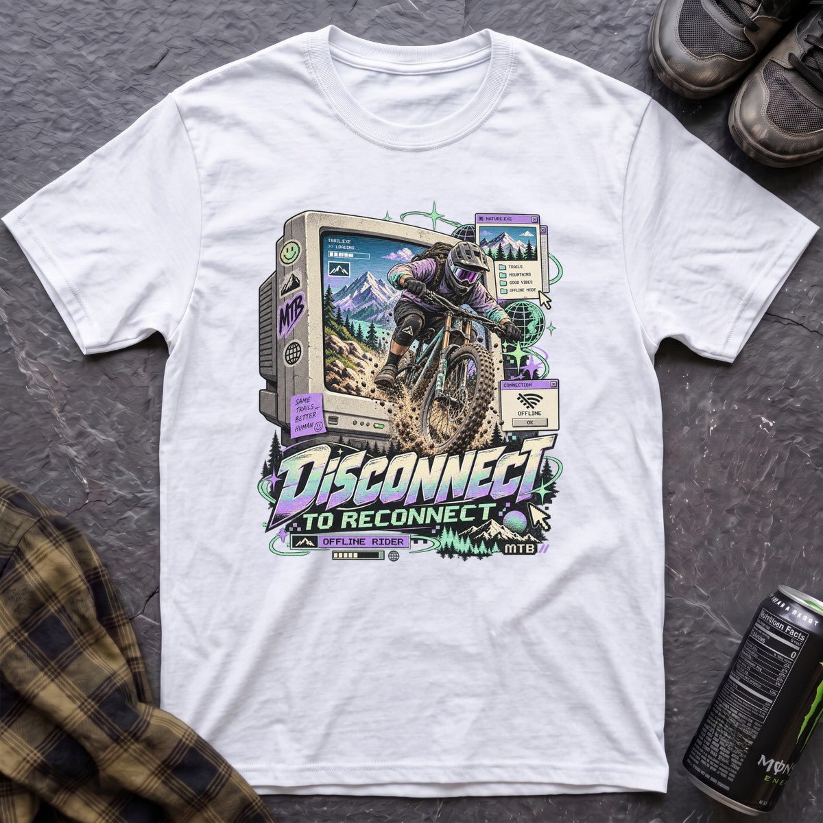 Disconnect Retro Y2K T-Shirt - AspenCrestOutdoors