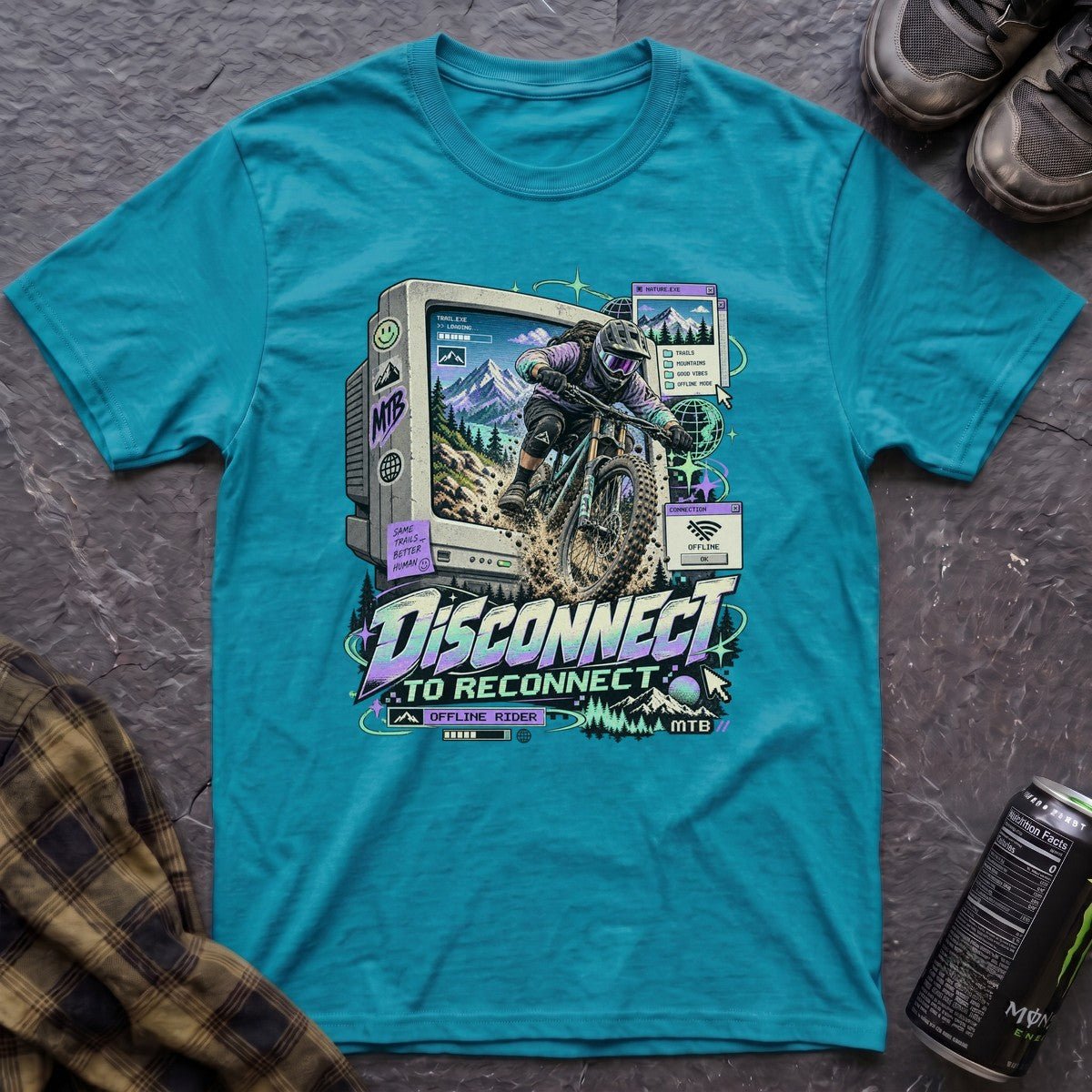 Disconnect Retro Y2K T-Shirt - AspenCrestOutdoors