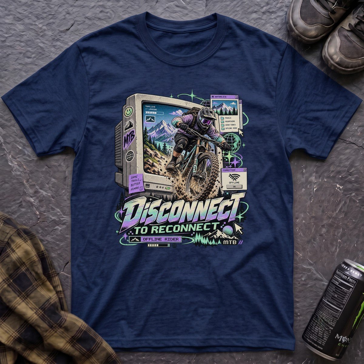 Disconnect Retro Y2K T-Shirt - AspenCrestOutdoors